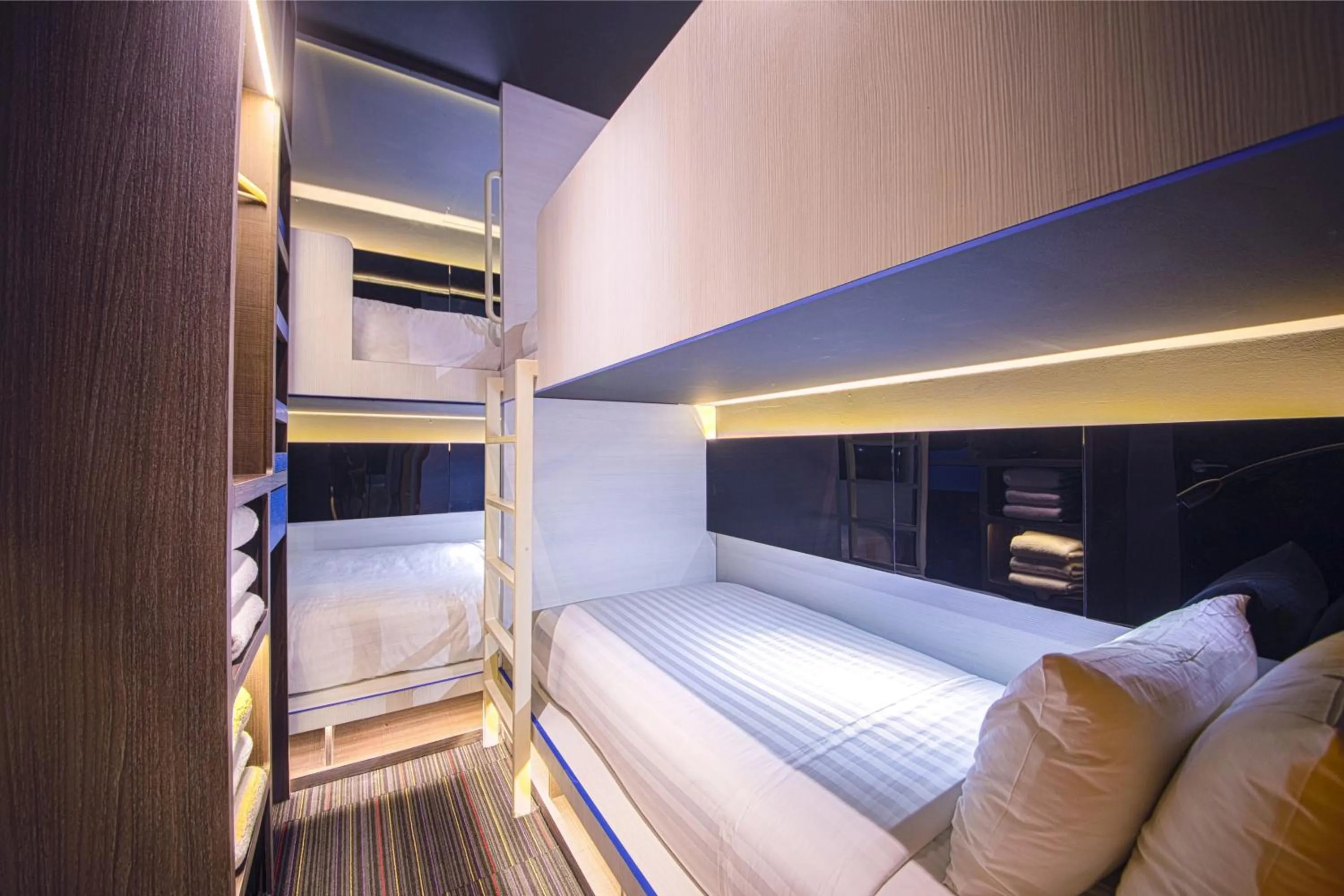 bunk bed, Bed in CUBE Family Boutique Capsule Hotel at Chinatown