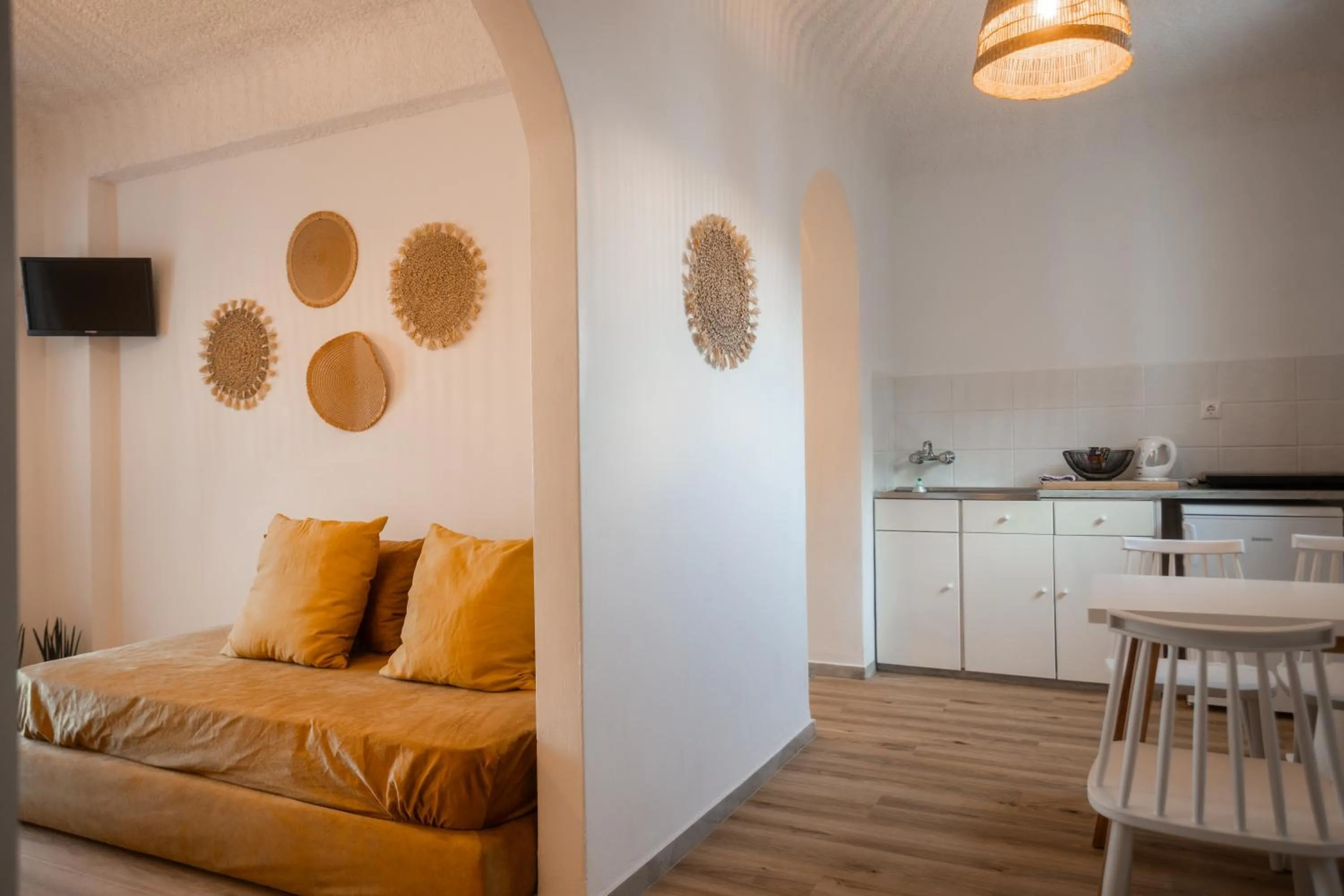 Kitchen or kitchenette in Adonis Hotel Studios & Apartments