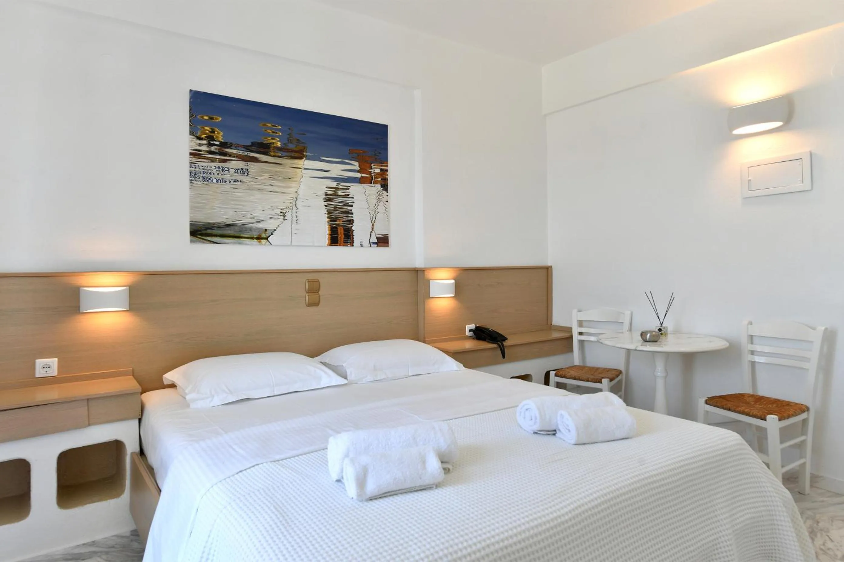 Decorative detail, Bed in Sunset View Hotel