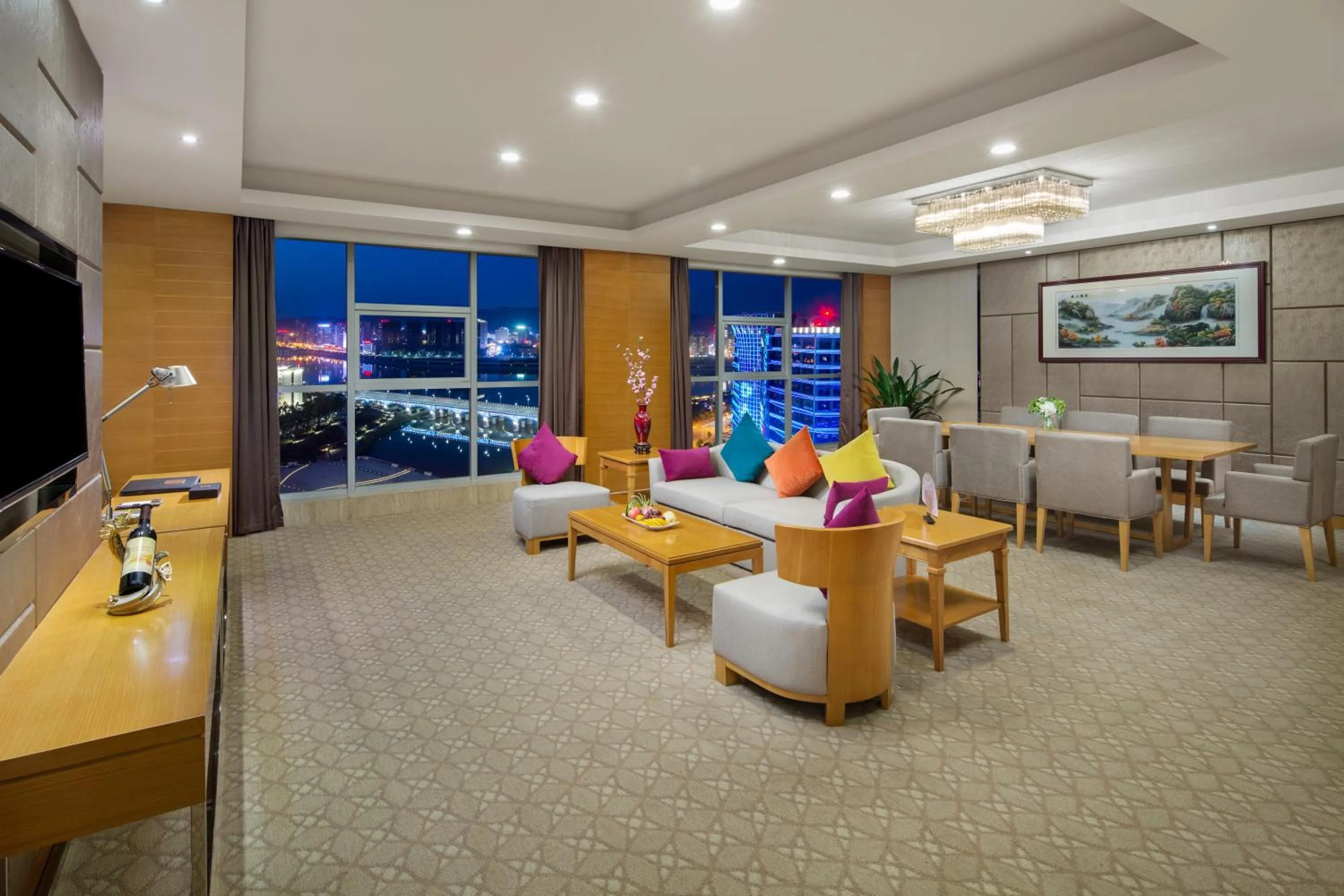 Living room in Zhangjiajie Huatian Hotel