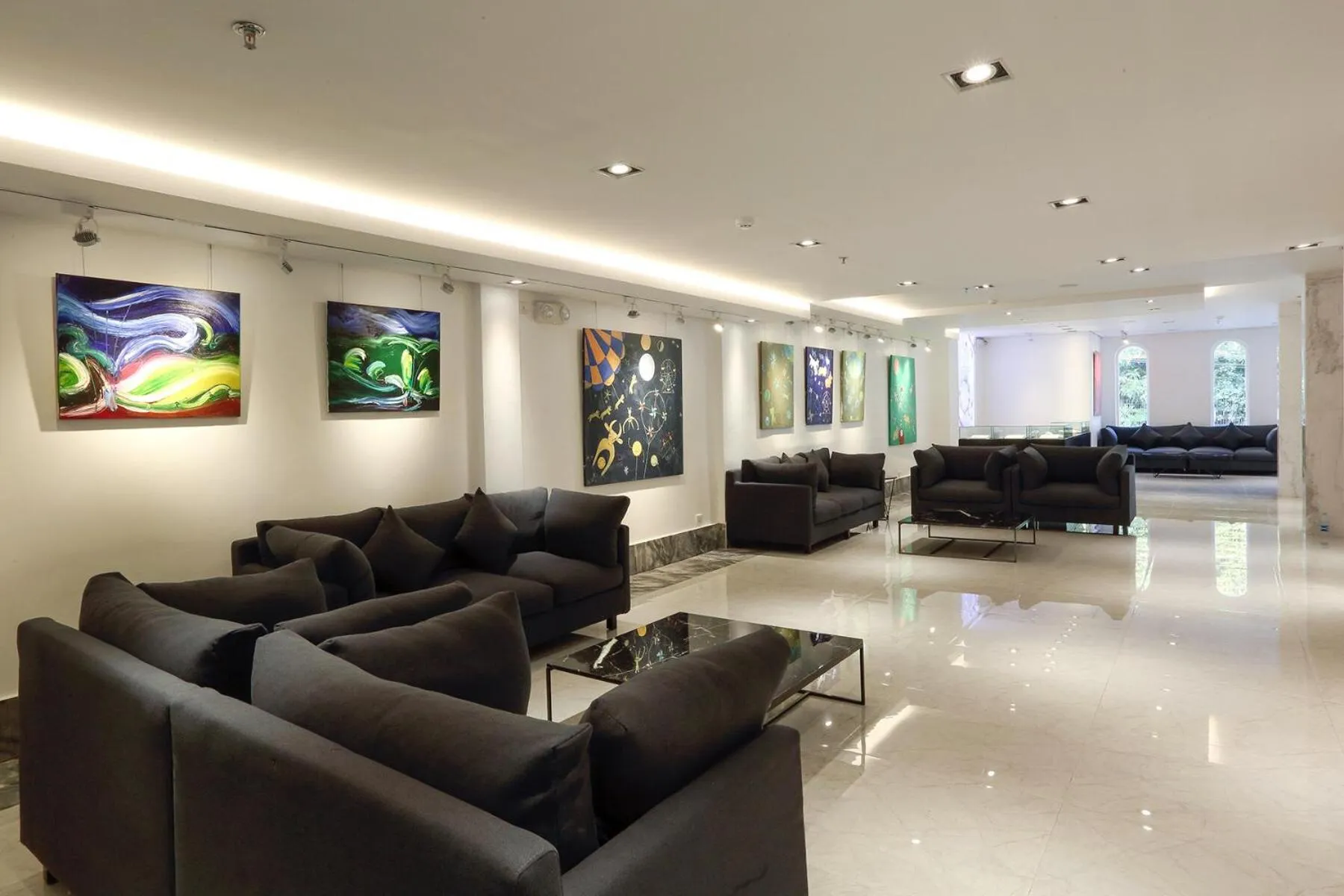 Lobby or reception in K.C Hotel