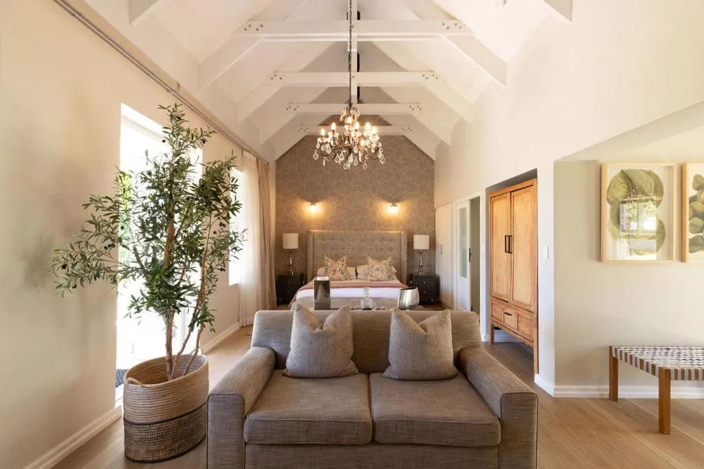 Bed in Lavender Farm Boutique Guest House