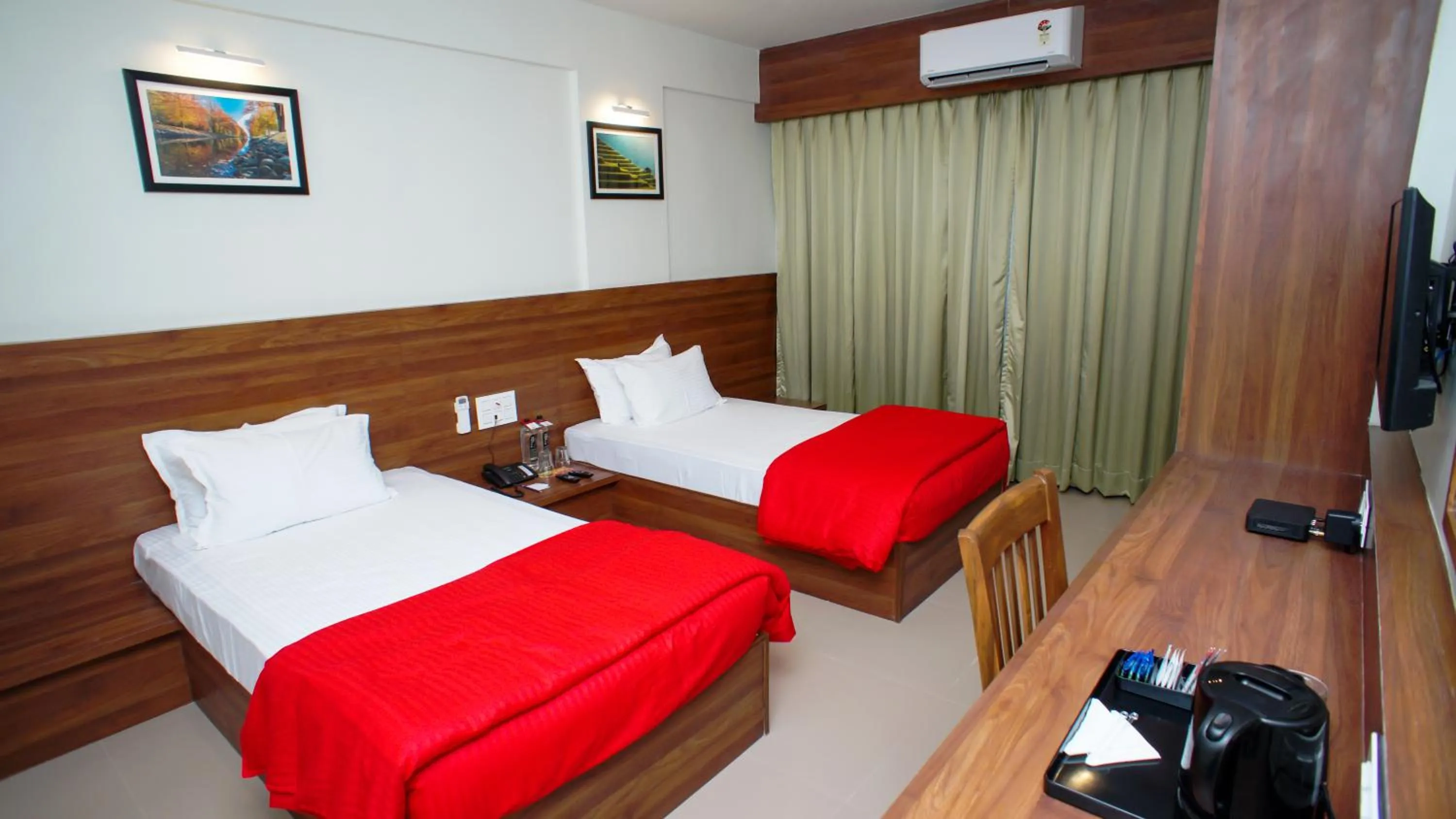 Bedroom, Bed in Mastiff Hotel Chinchwad by OTHPL