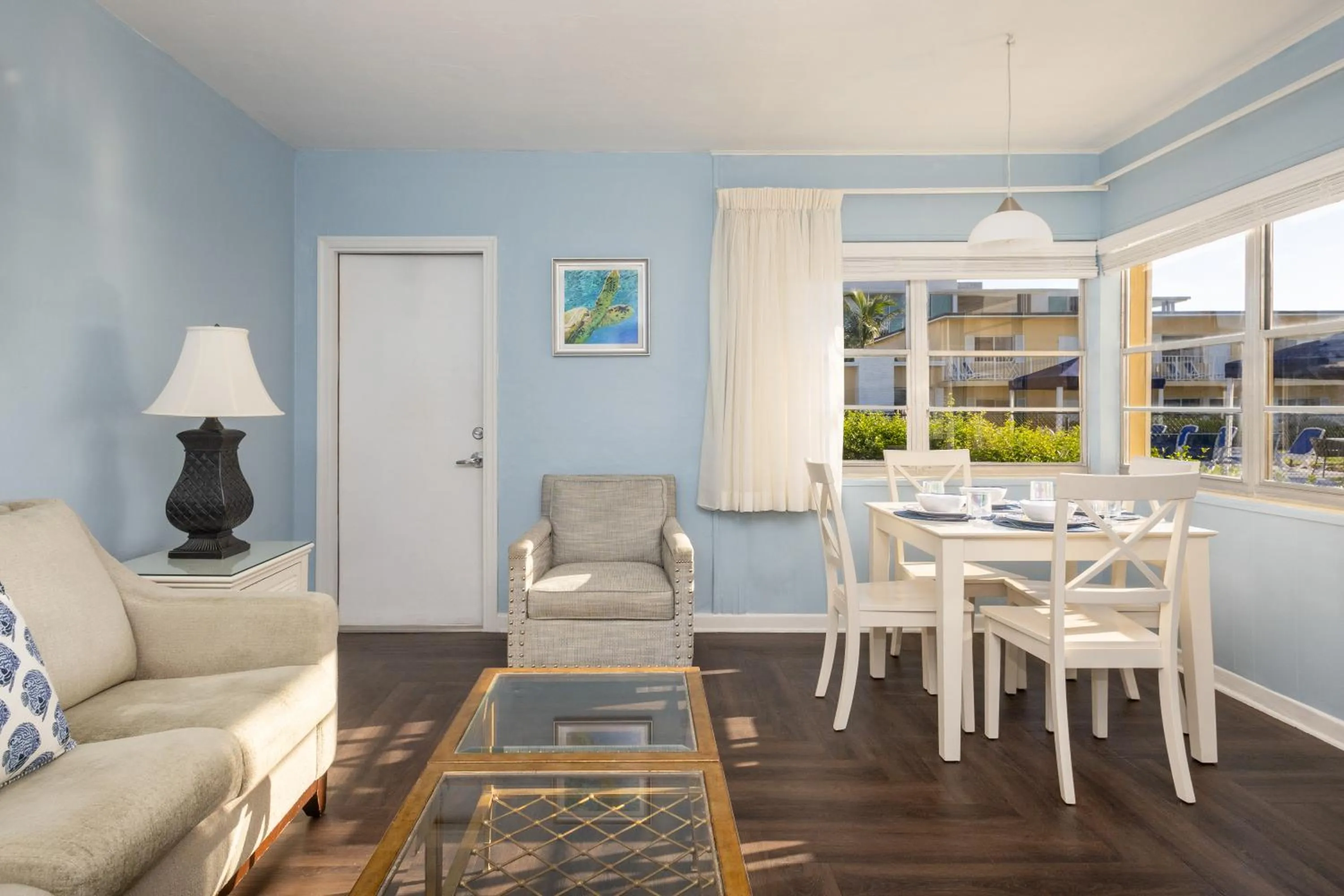 Living room in Delray Breakers on the Ocean