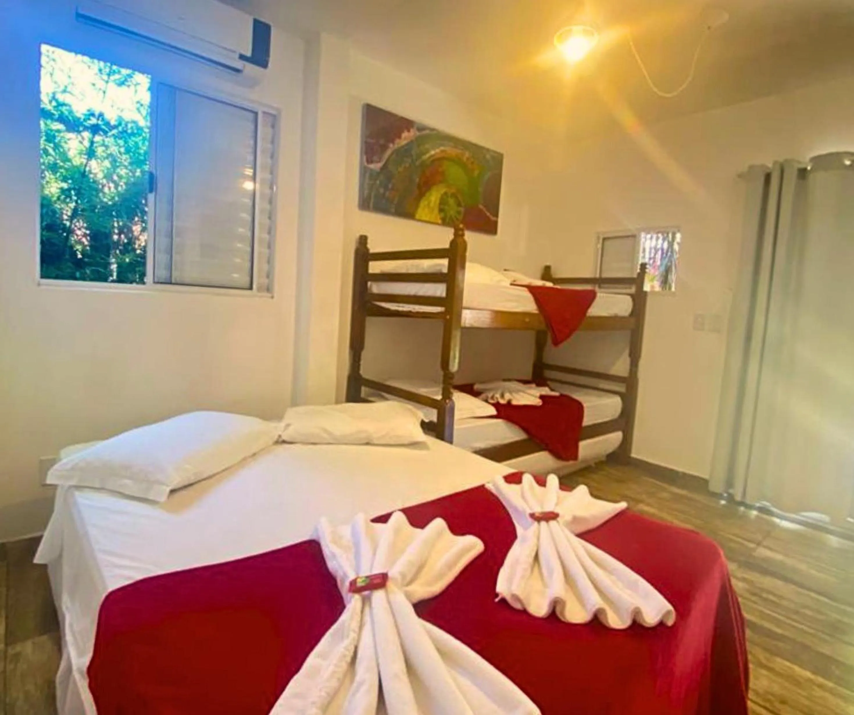 Bed in Pousada Papaya Container