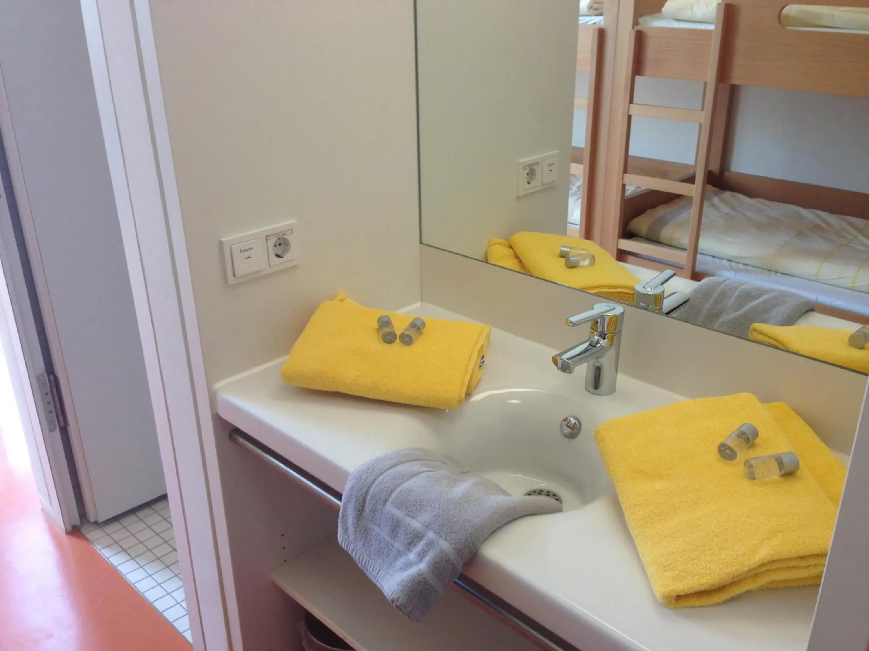 Single Bed in Male Dormitory Room in Jugendherberge Stuttgart Neckarpark Single Bed in Male Dormitory Room in Jugendherberge Stuttgart Neckarpark