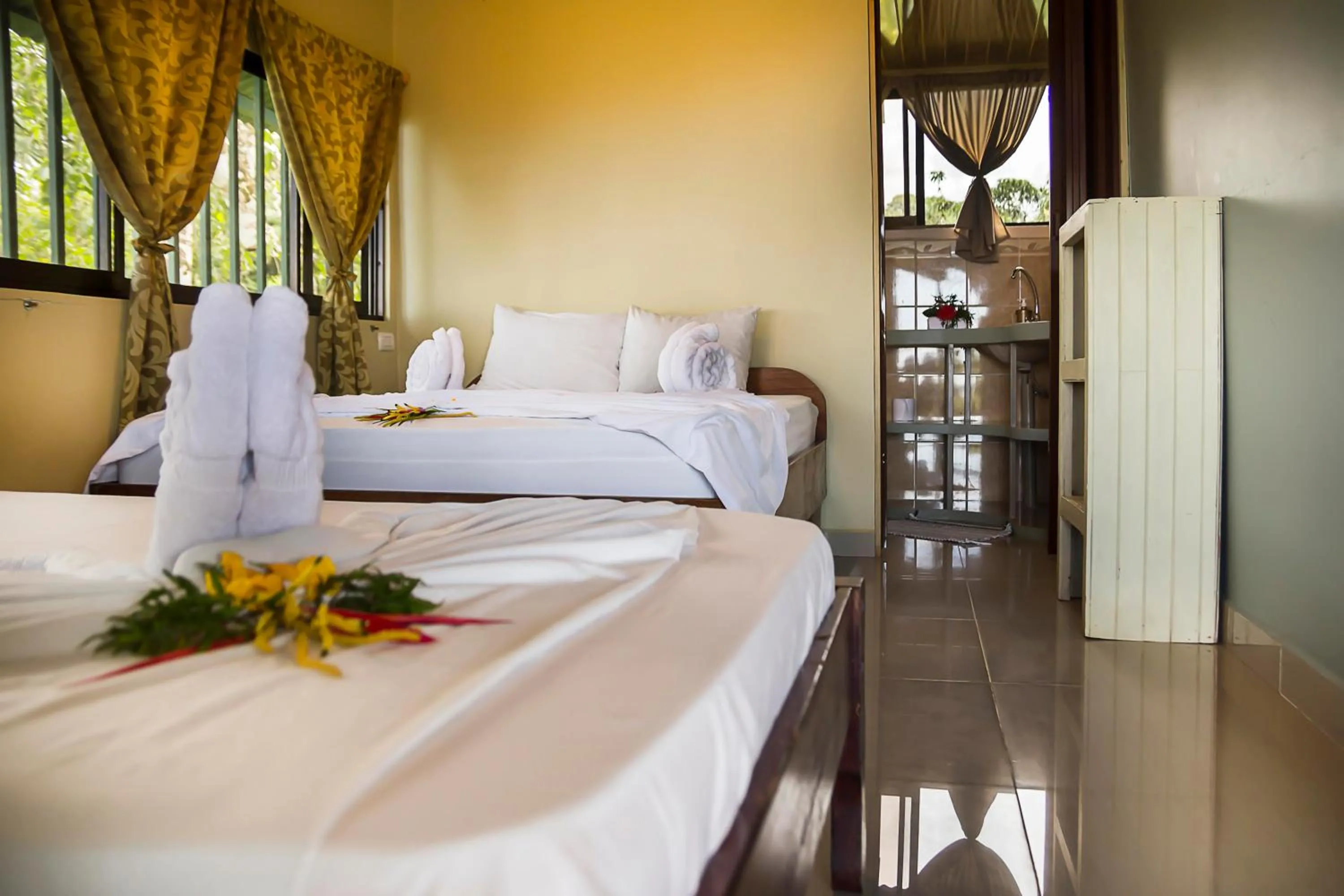 Bed in Hotel Rancho Corcovado