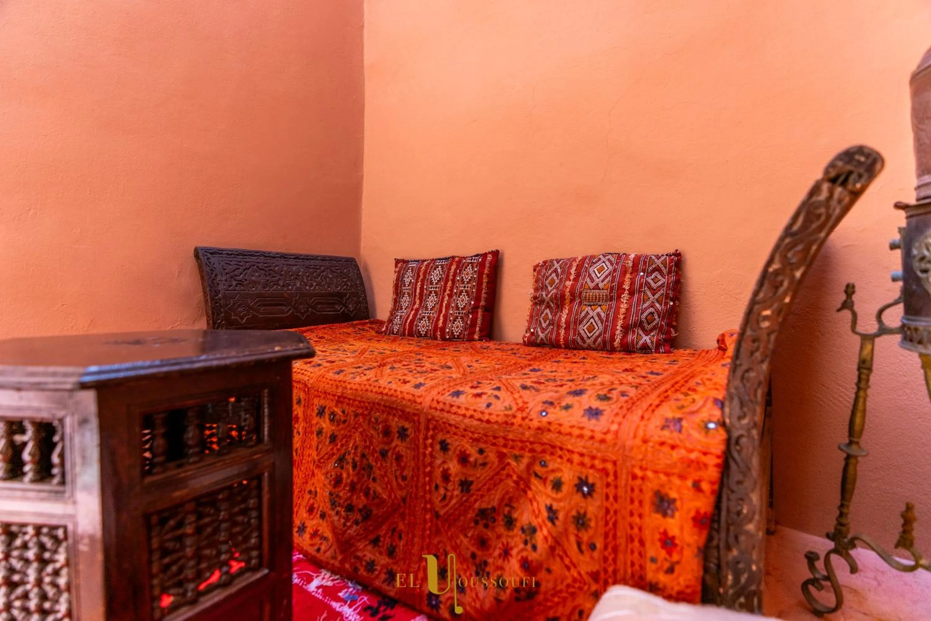 Balcony/Terrace, Bed in Riad El Youssoufi