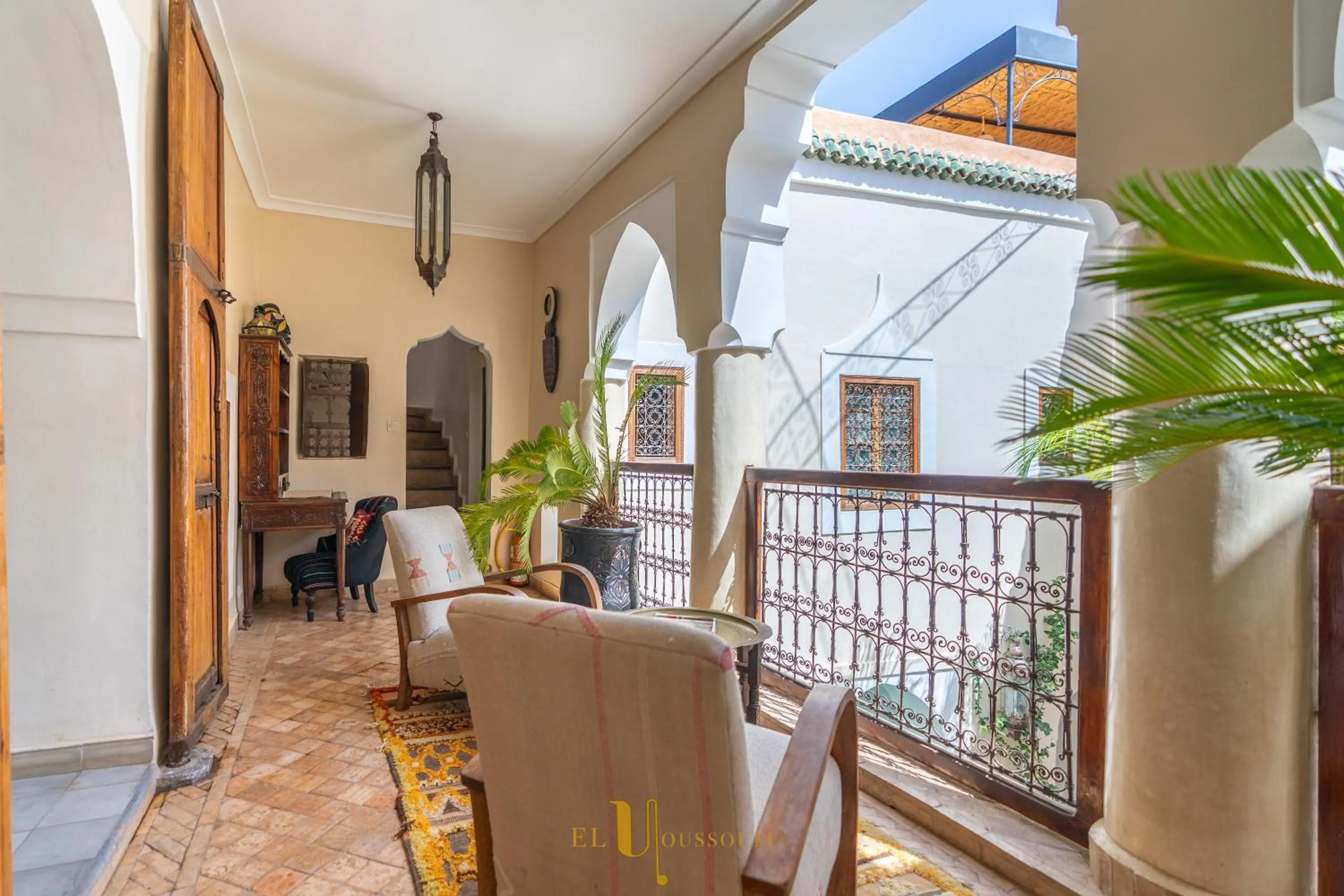 Seating area in Riad El Youssoufi