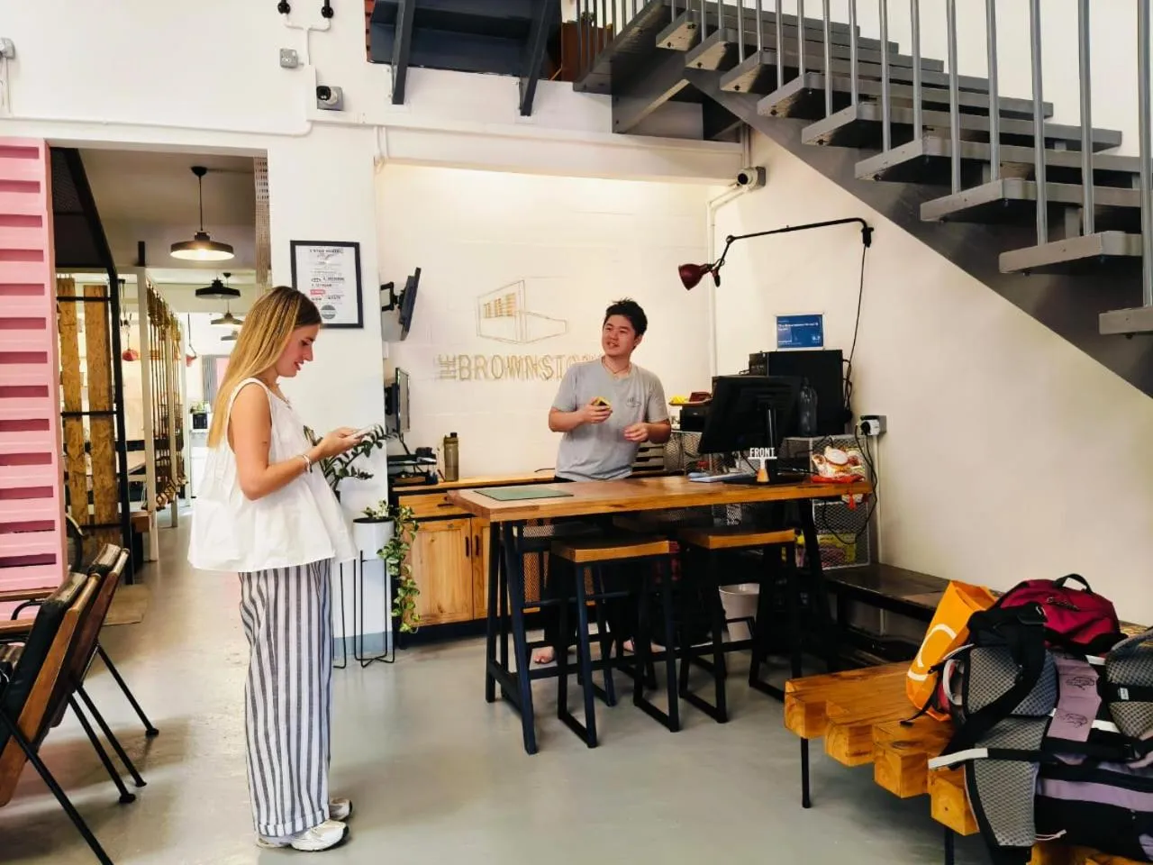 Property building in The Brownstone Hostel & Space