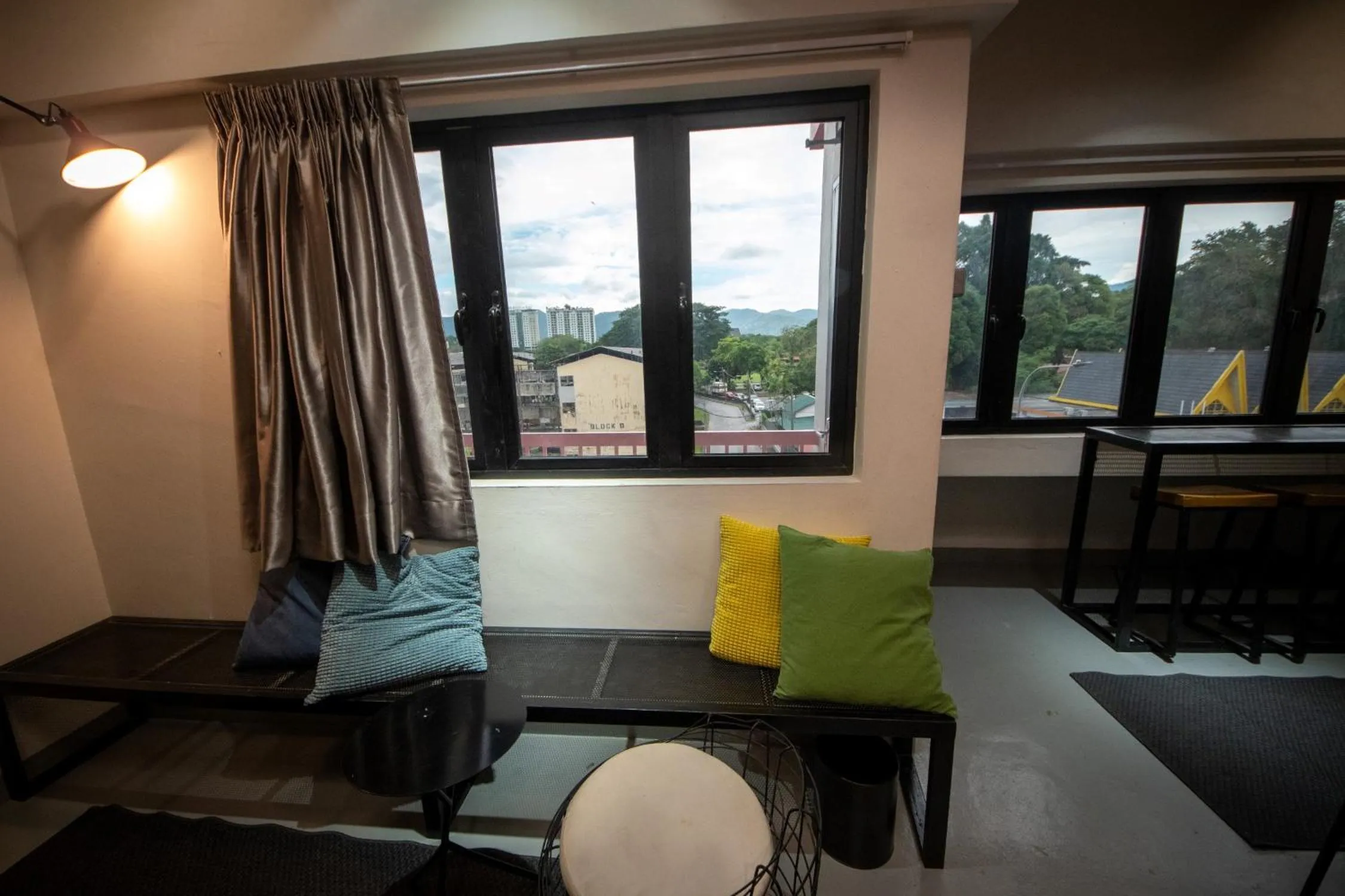 Seating area in The Brownstone Hostel & Space