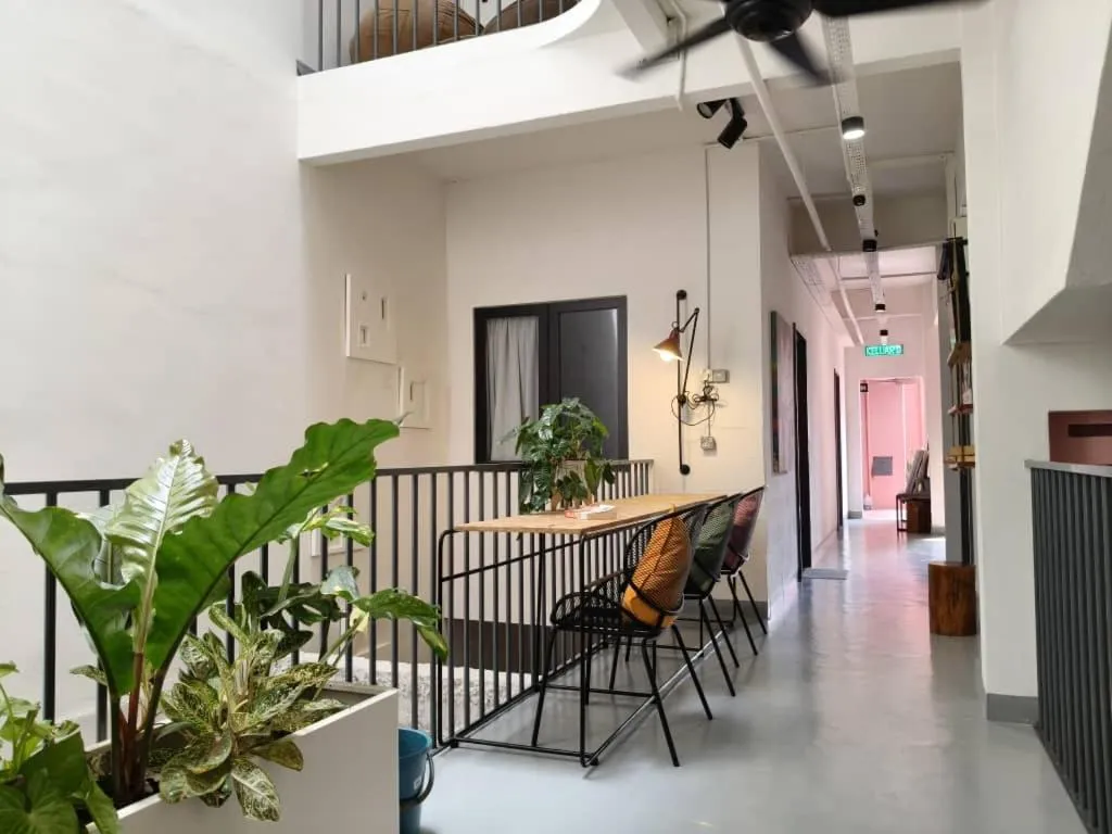 Seating area in The Brownstone Hostel & Space