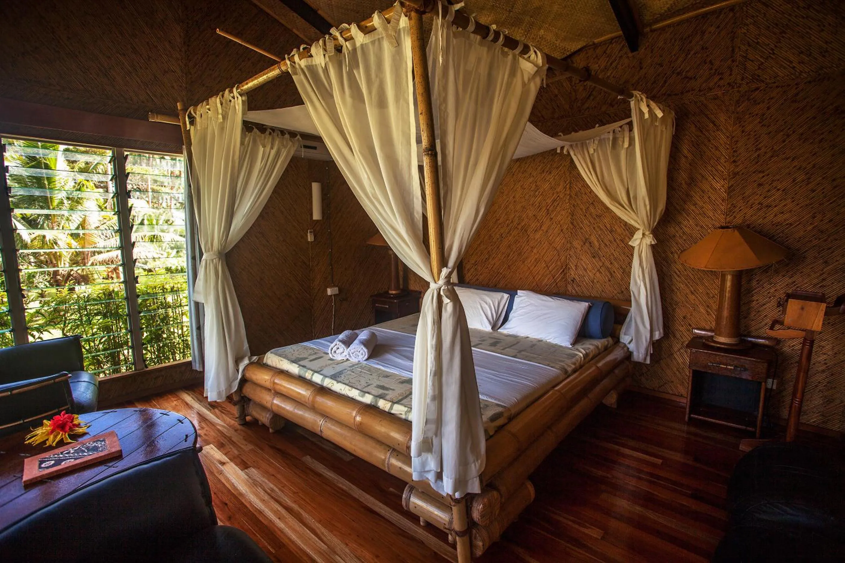 Bed in Maravu Taveuni Lodge