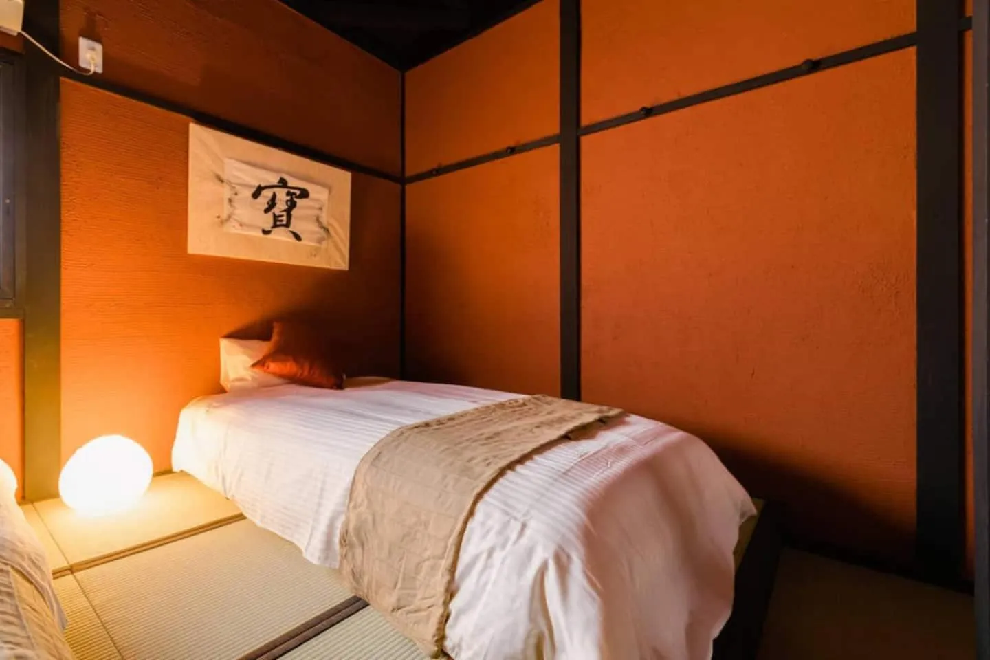 Bed in NAKAZ Machiya , Osaka Umeda