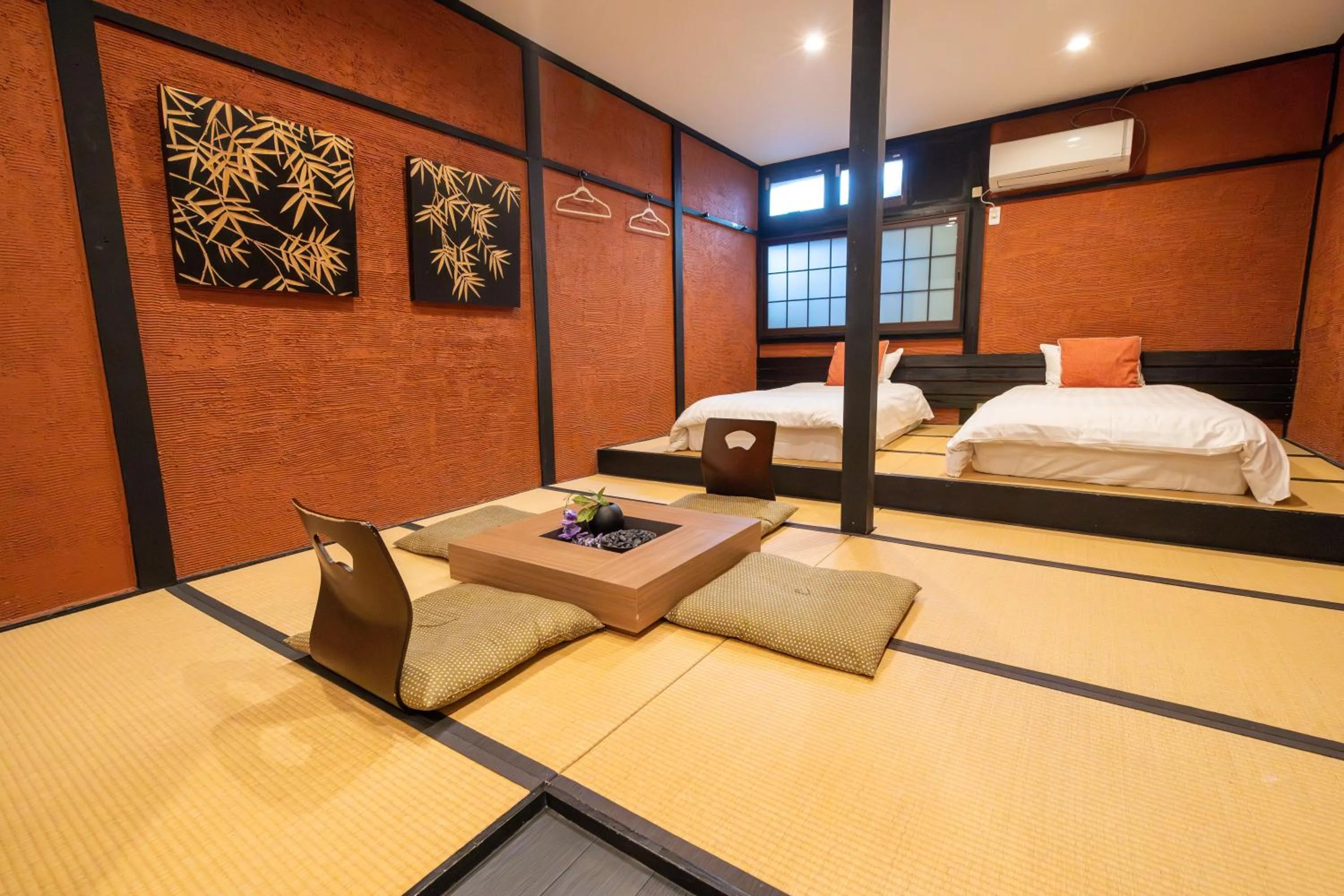 Bed in NAKAZ Machiya , Osaka Umeda