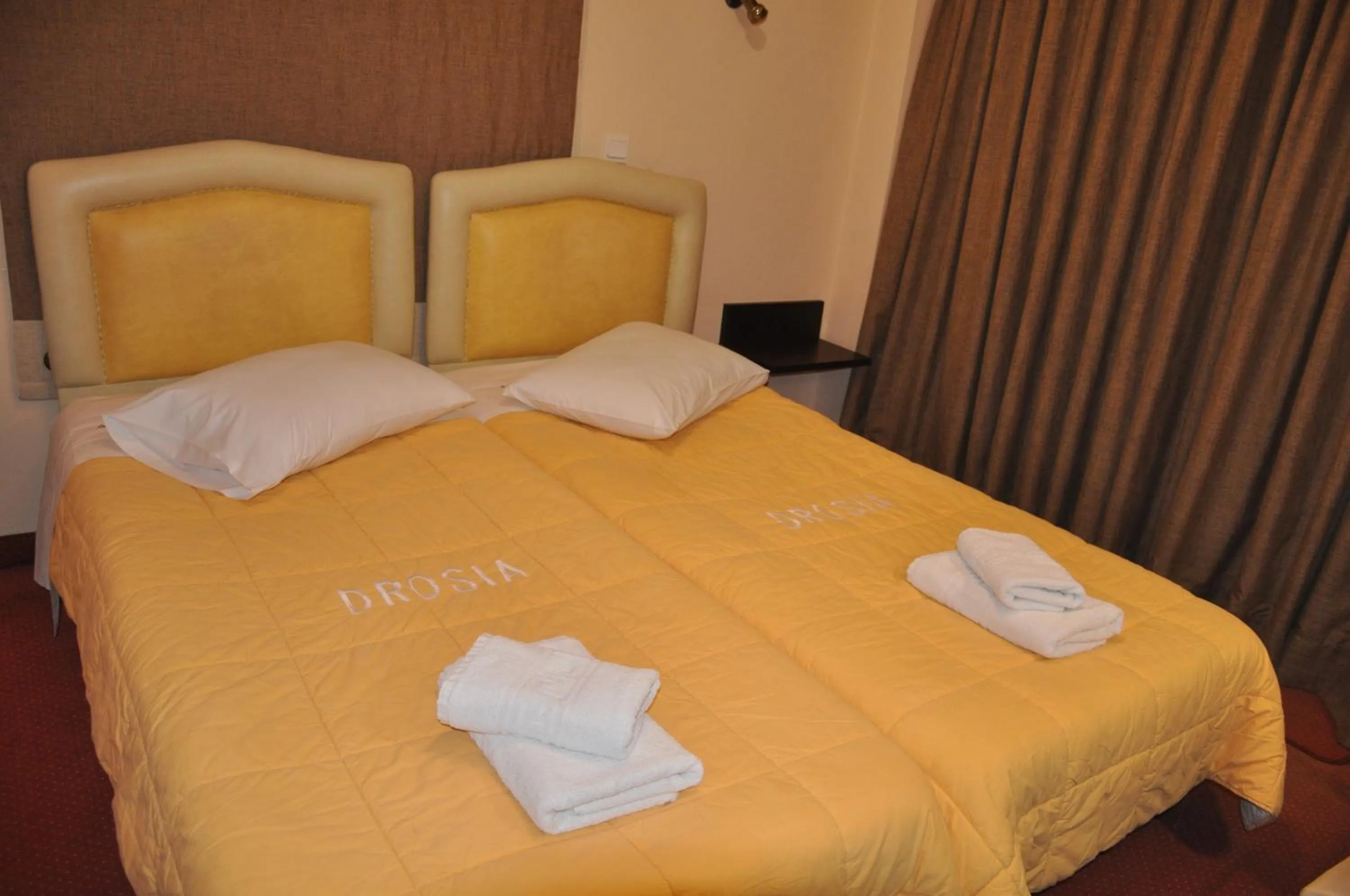 Bed in Hotel Drosia