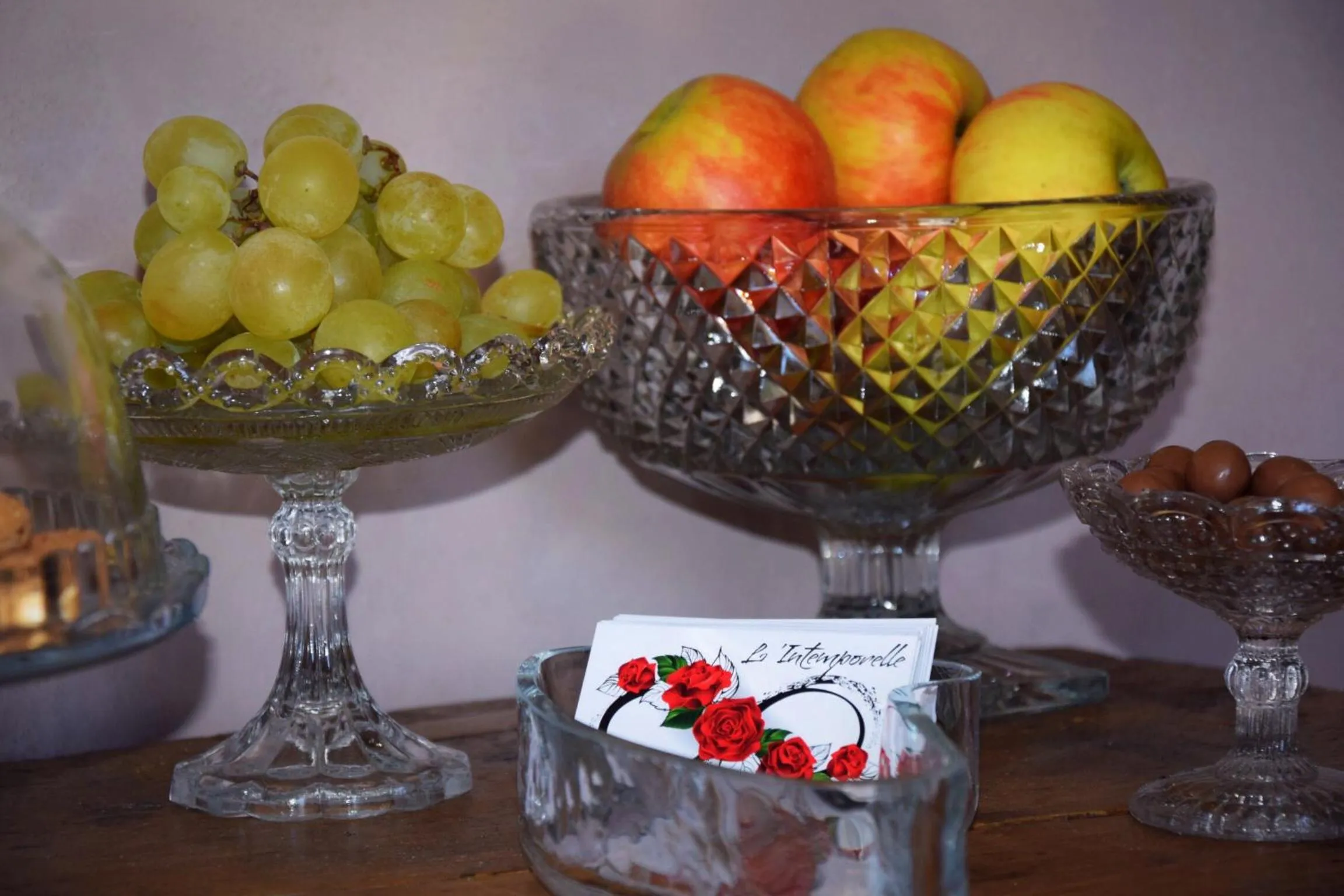 Food and drinks in L'Intemporelle B&B