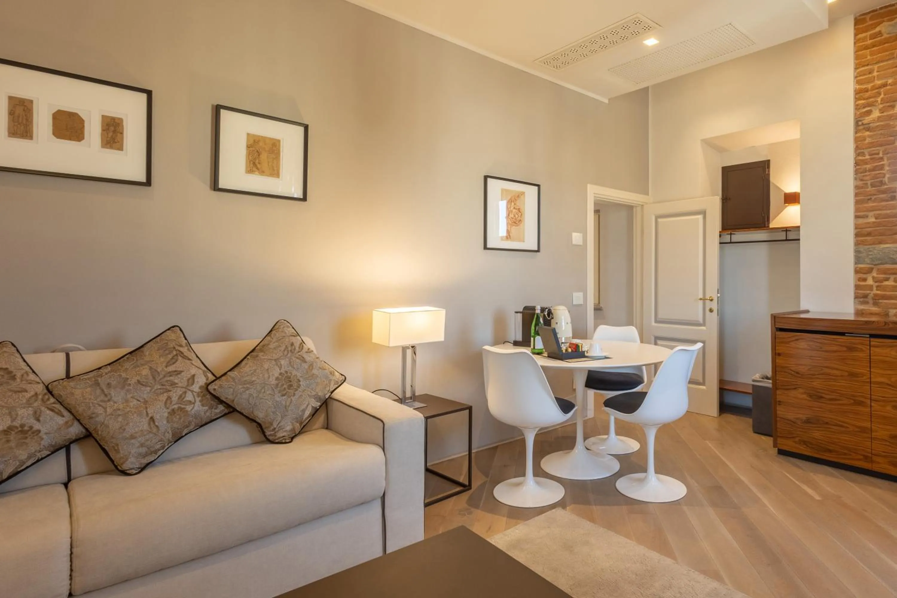 Seating area in Donati Luxury Tower Suites