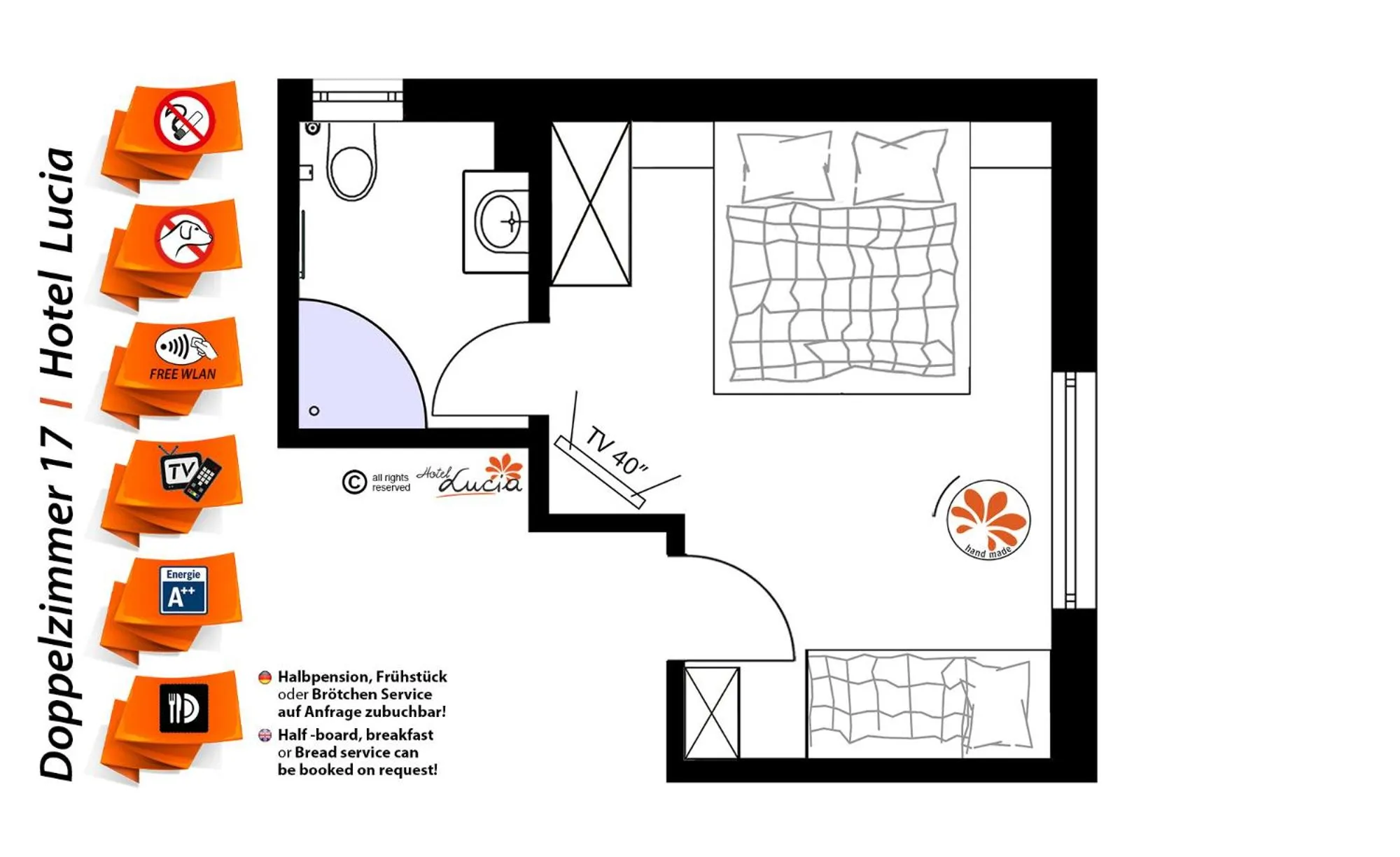 Photo of the whole room in Hotel Lucia - 3 Sterne Superior