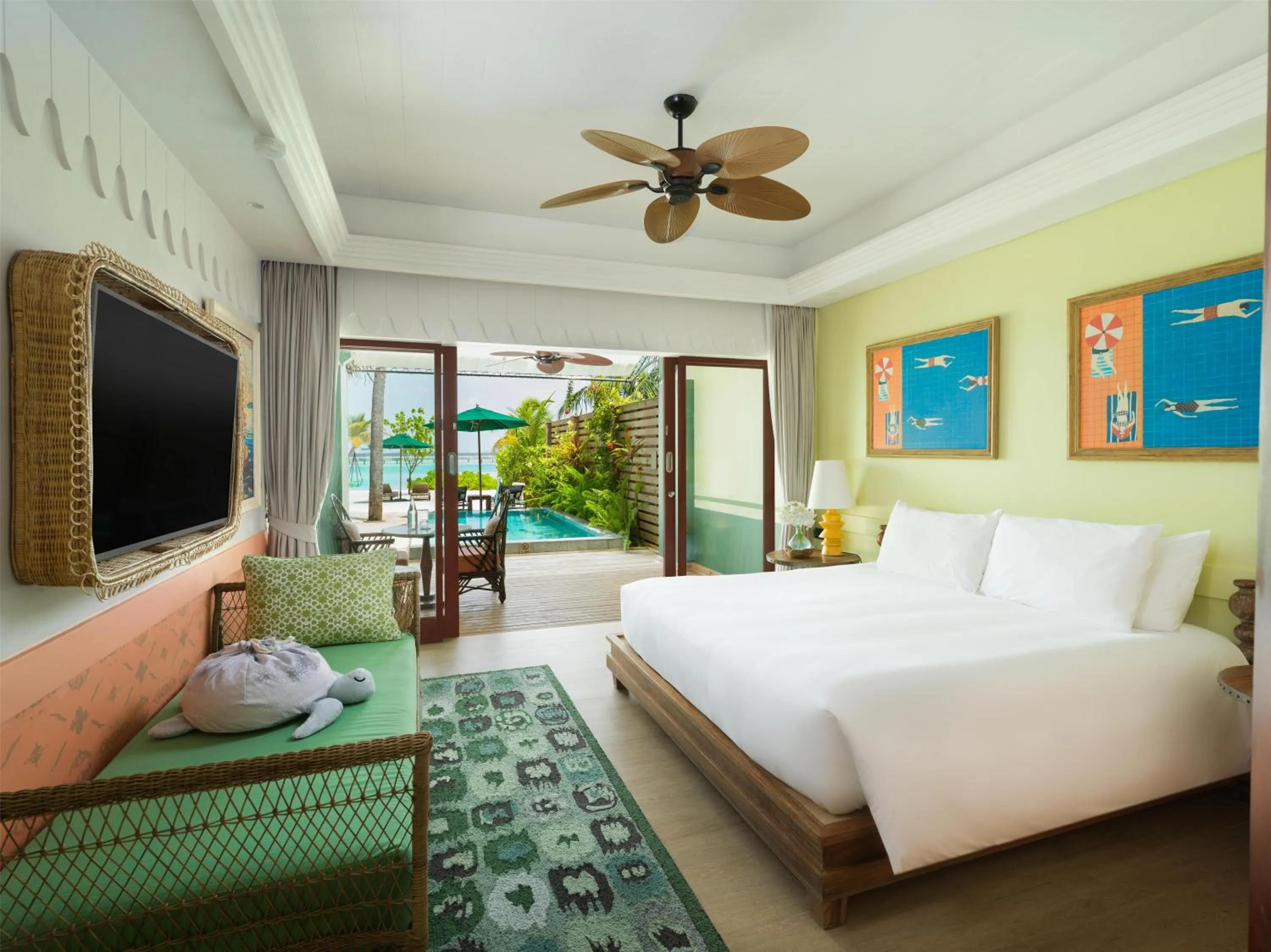 Bed in SAii Lagoon Maldives, Curio Collection By Hilton