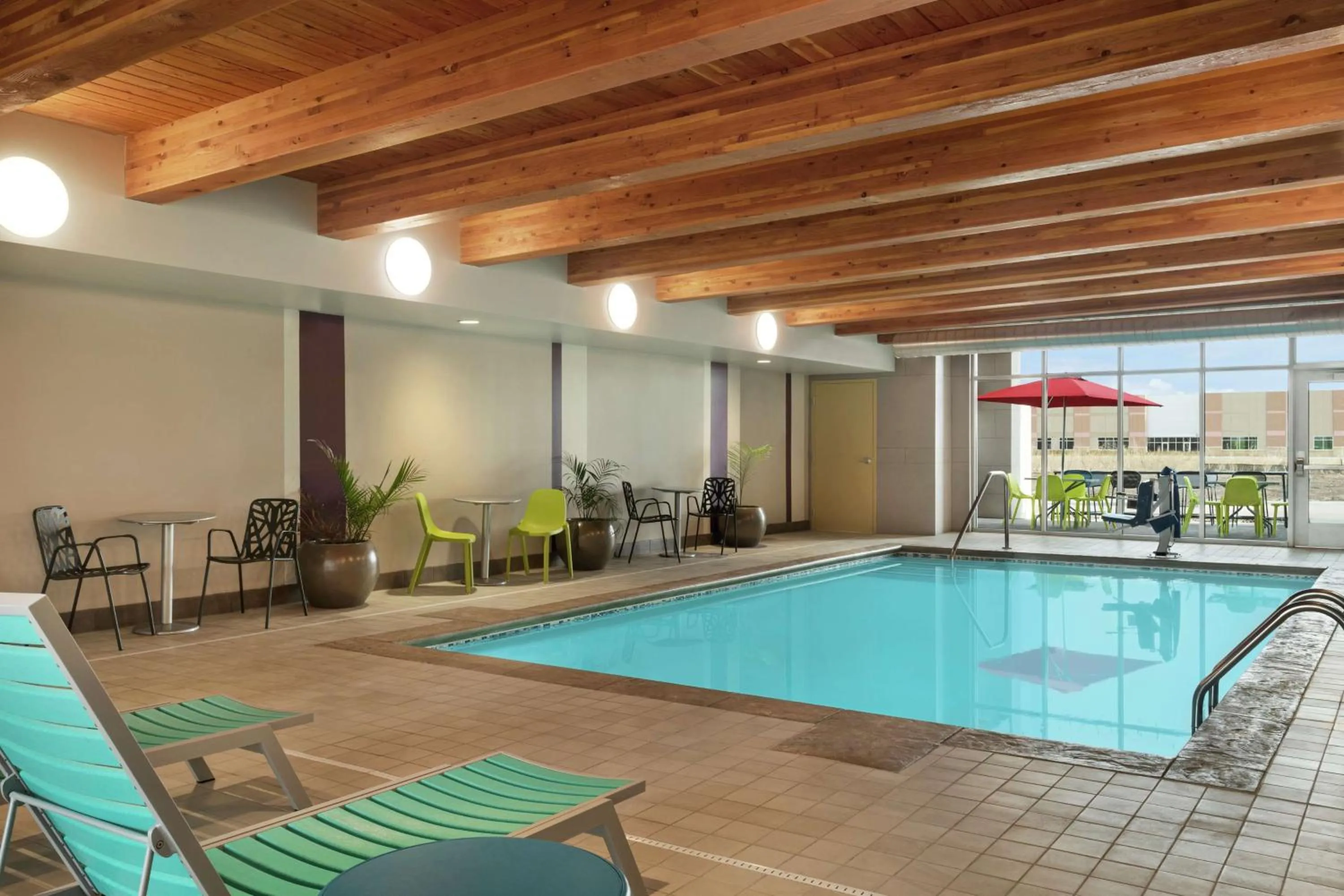 Pool view in Home2 Suites By Hilton Brooklyn Park Minneapolis