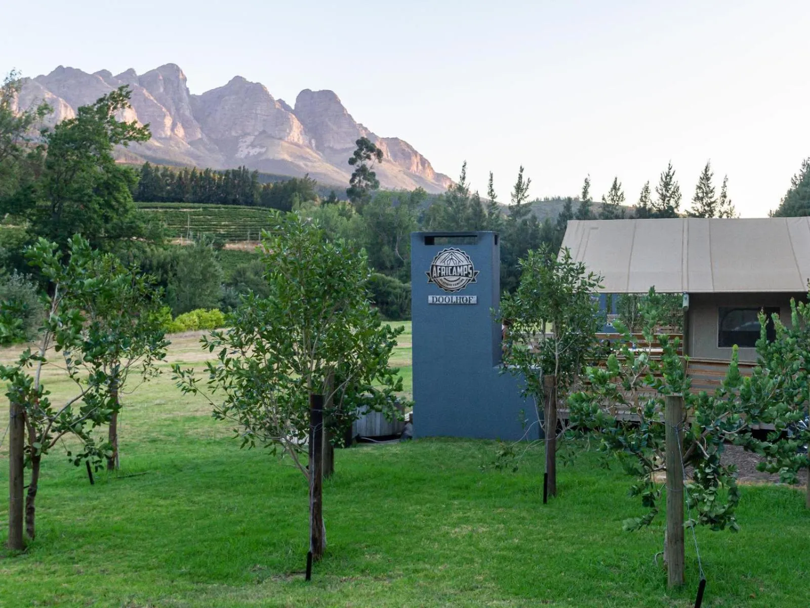 Property building in AfriCamps at Doolhof Wine Estate
