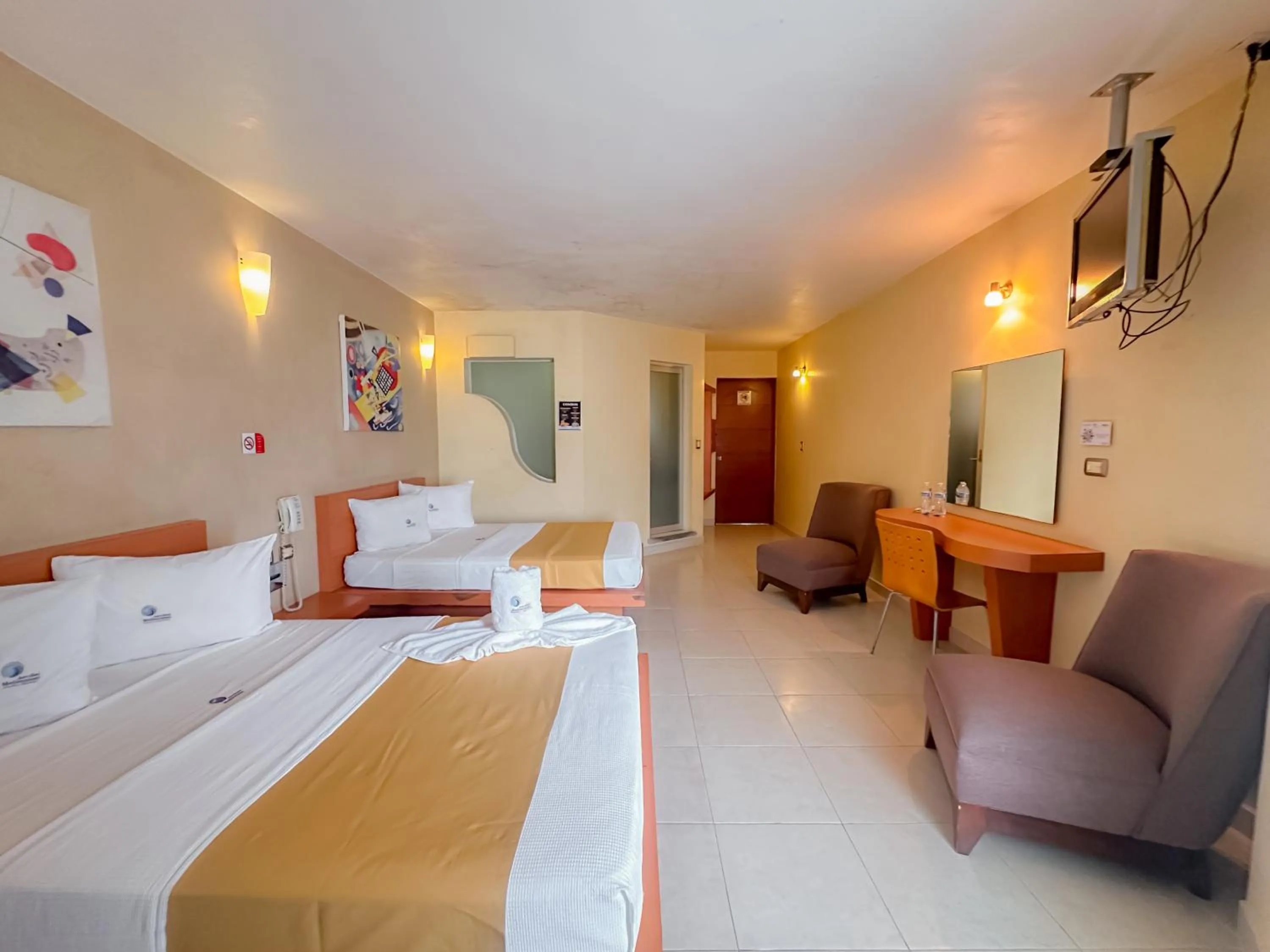 Bed in Auto Hotel Mediterráneo