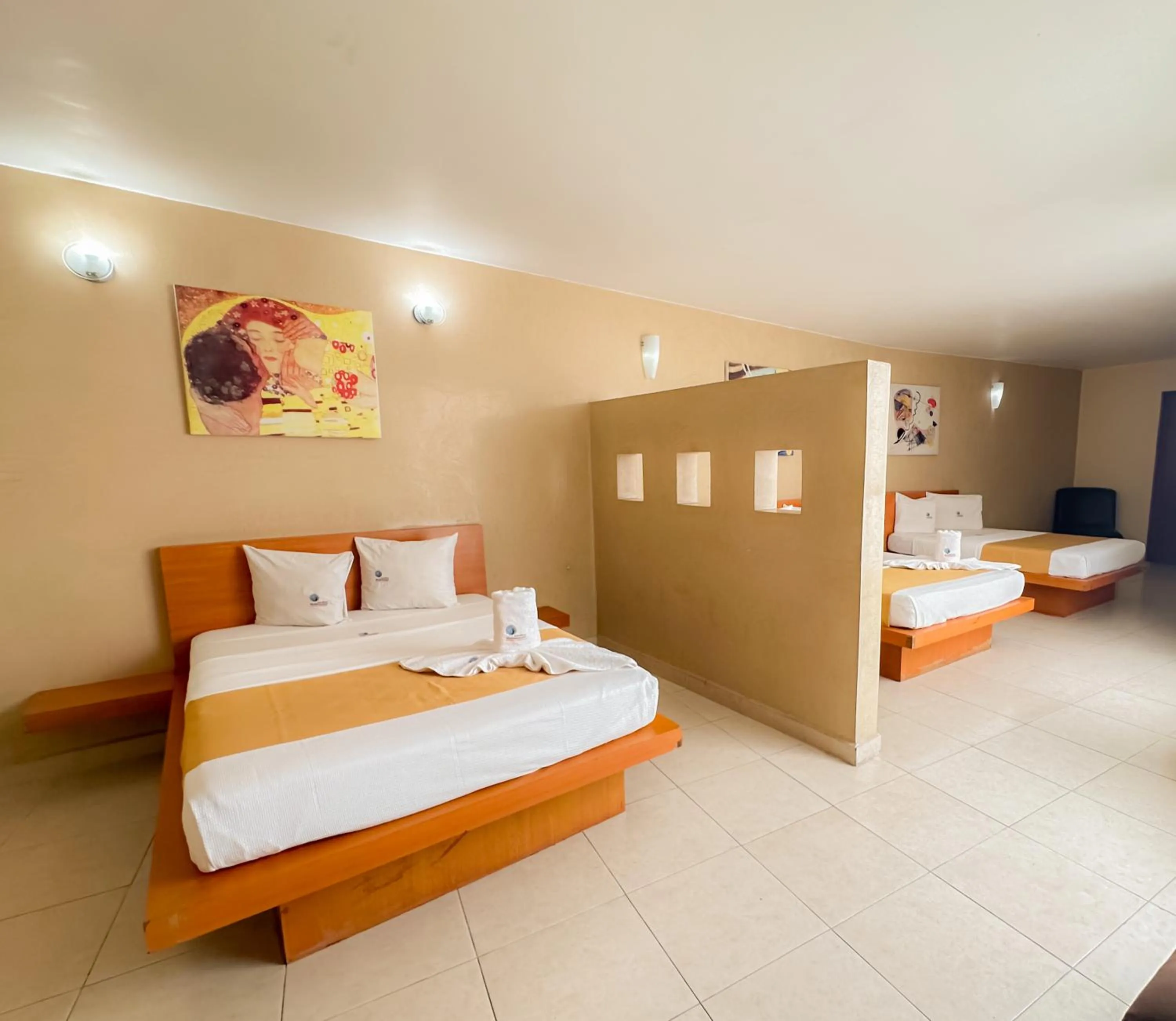 Bed in Auto Hotel Mediterráneo