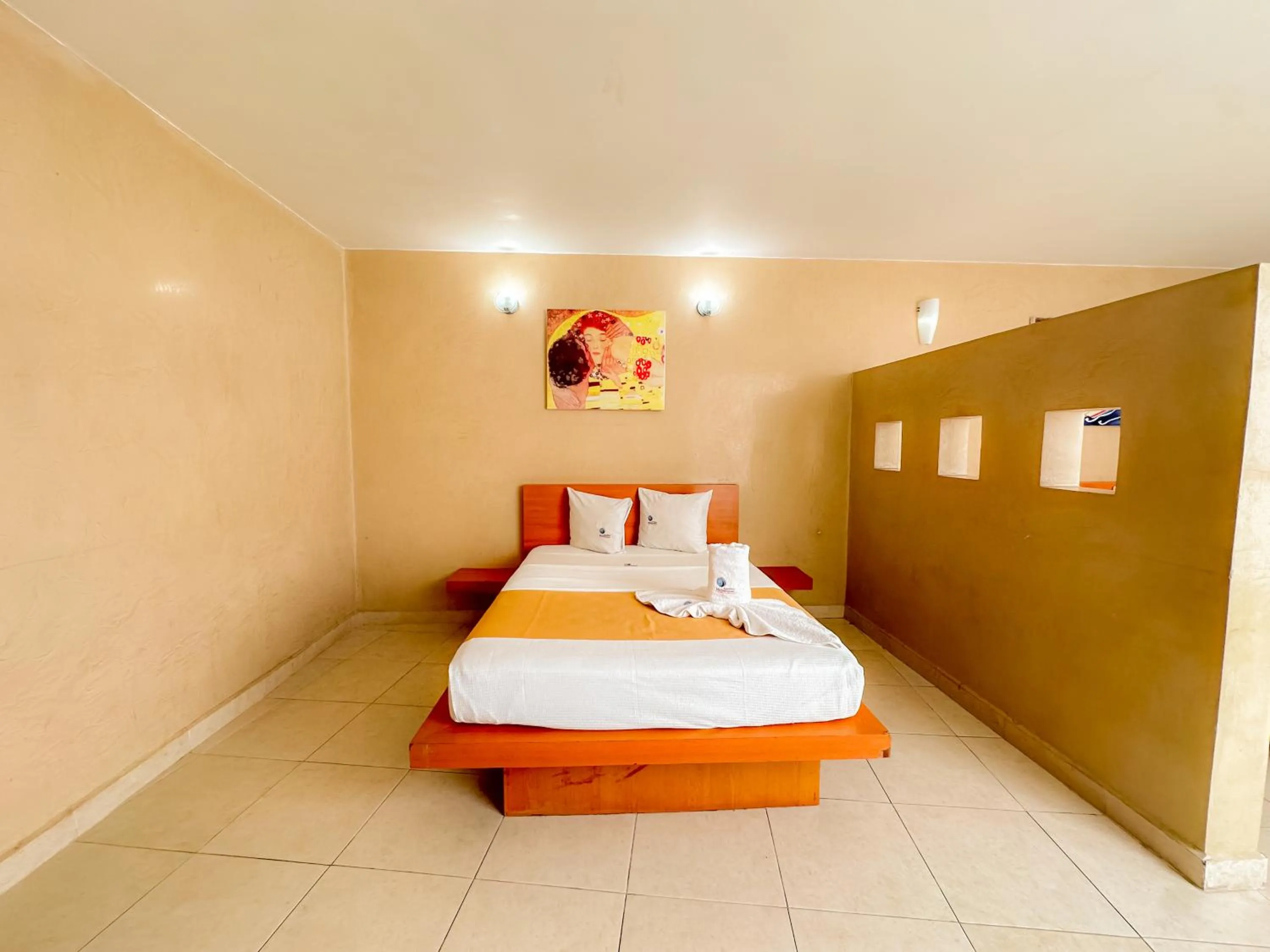 Bed in Auto Hotel Mediterráneo