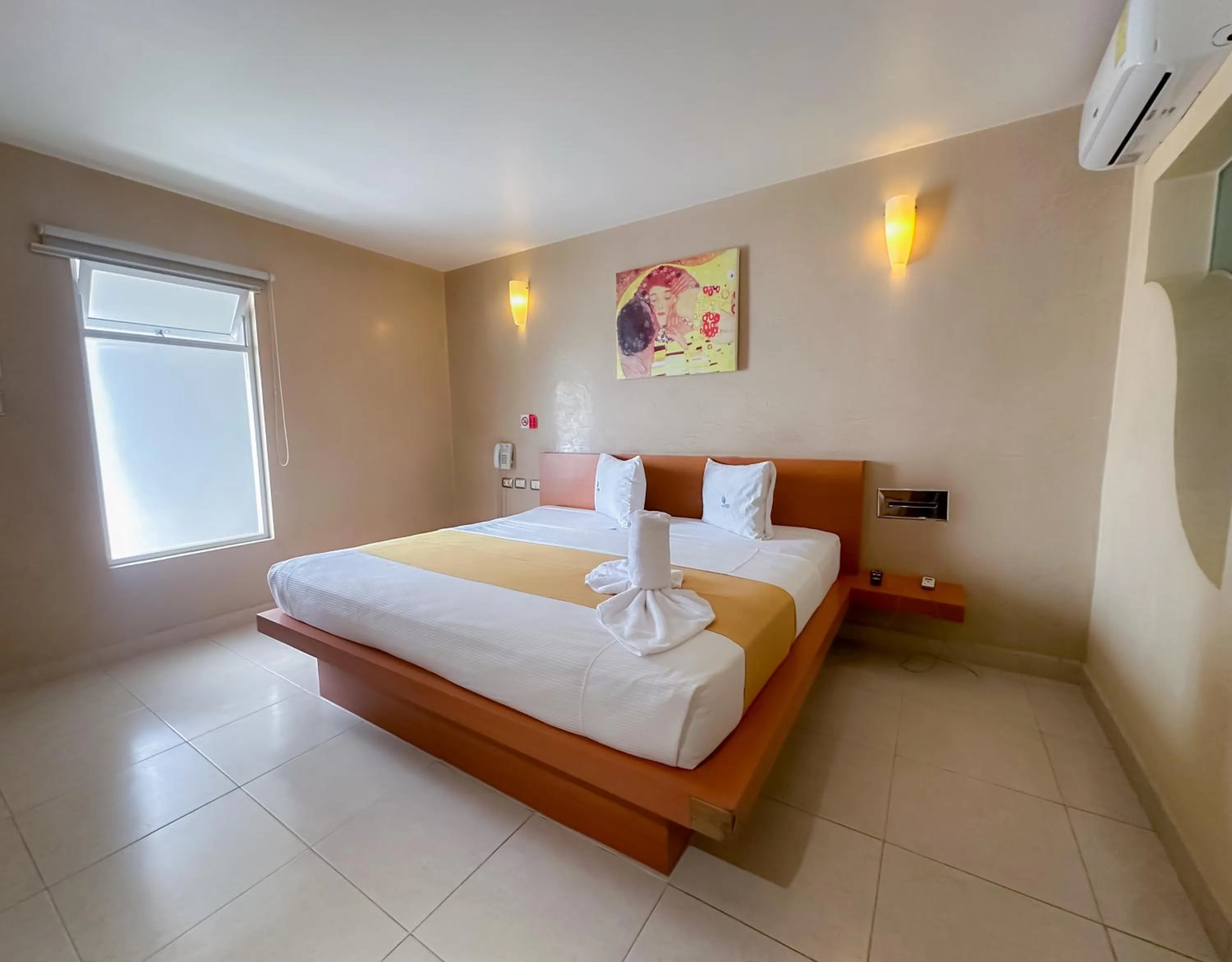 Bed in Auto Hotel Mediterráneo