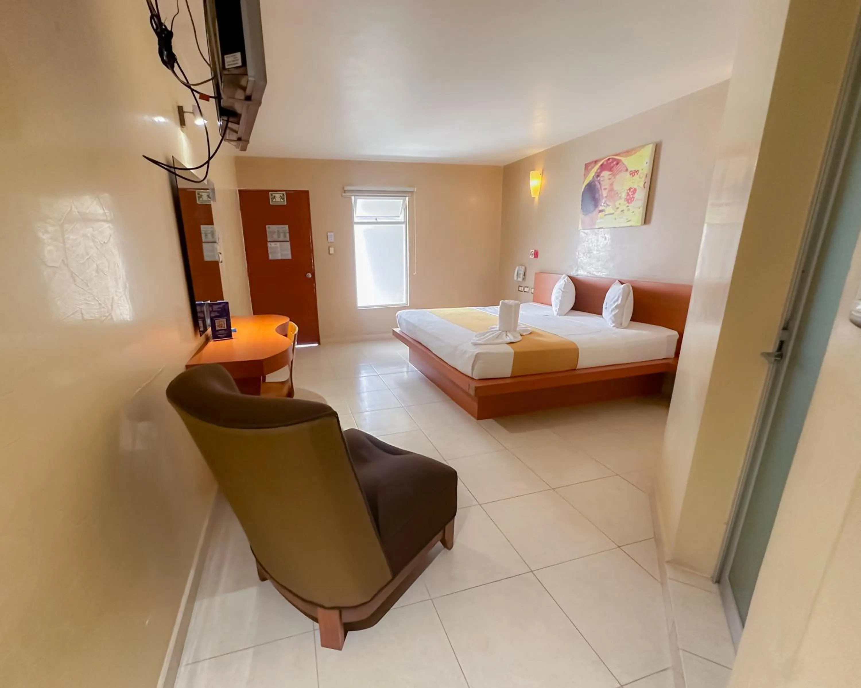 Bed in Auto Hotel Mediterráneo