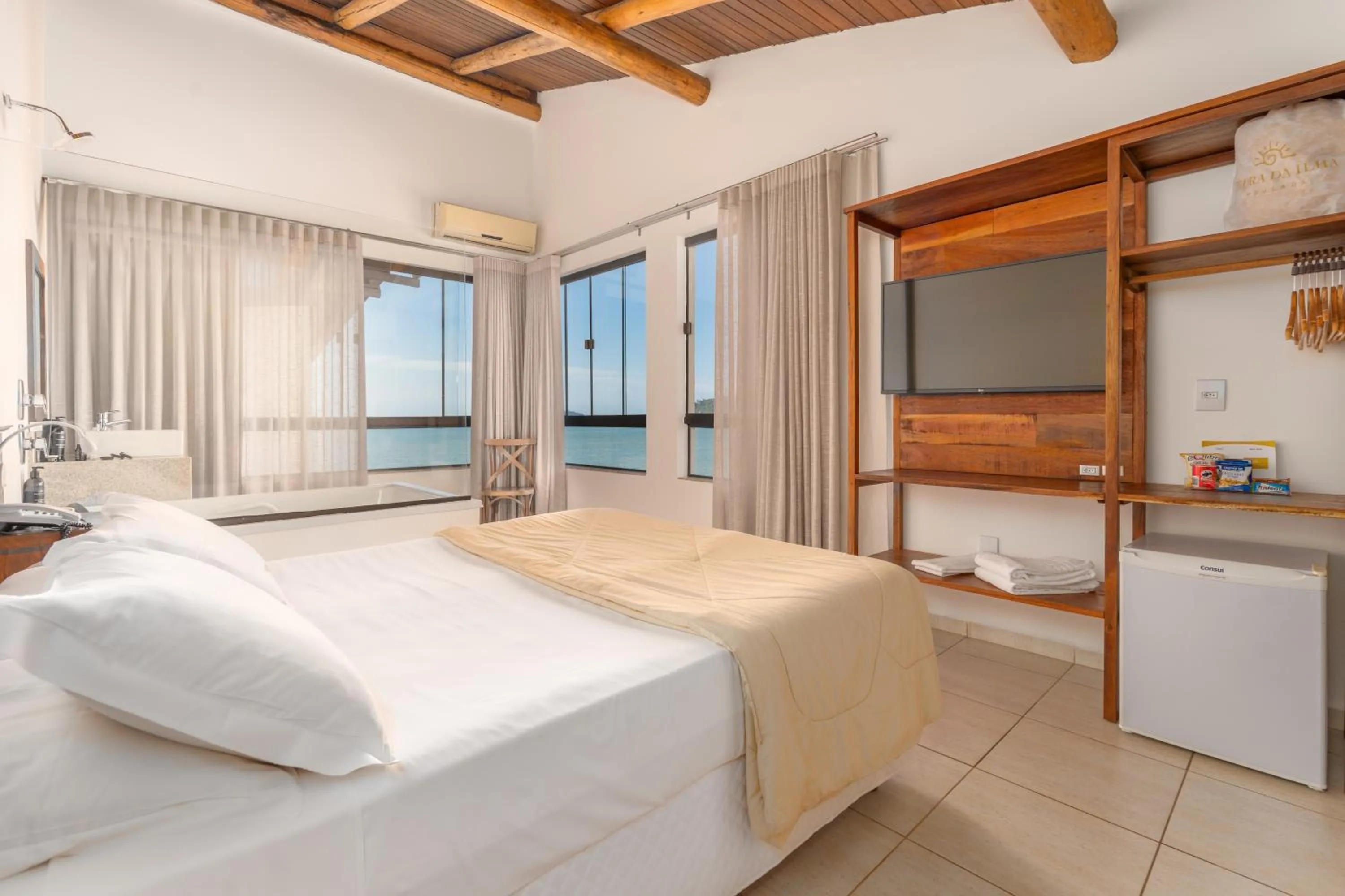 Bed in Pousada Pedra da Ilha