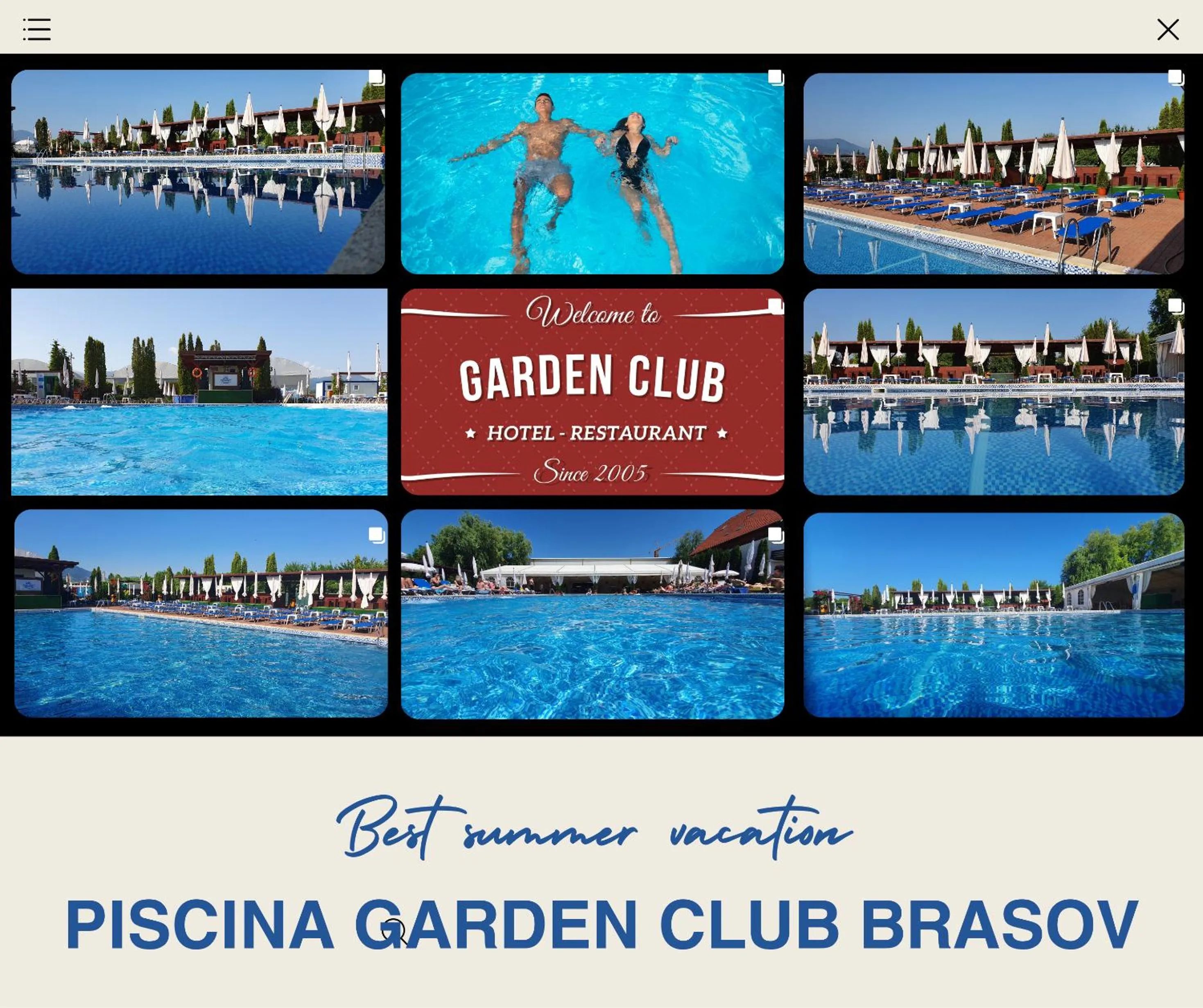 Logo/Certificate/Sign in Hotel Garden Club
