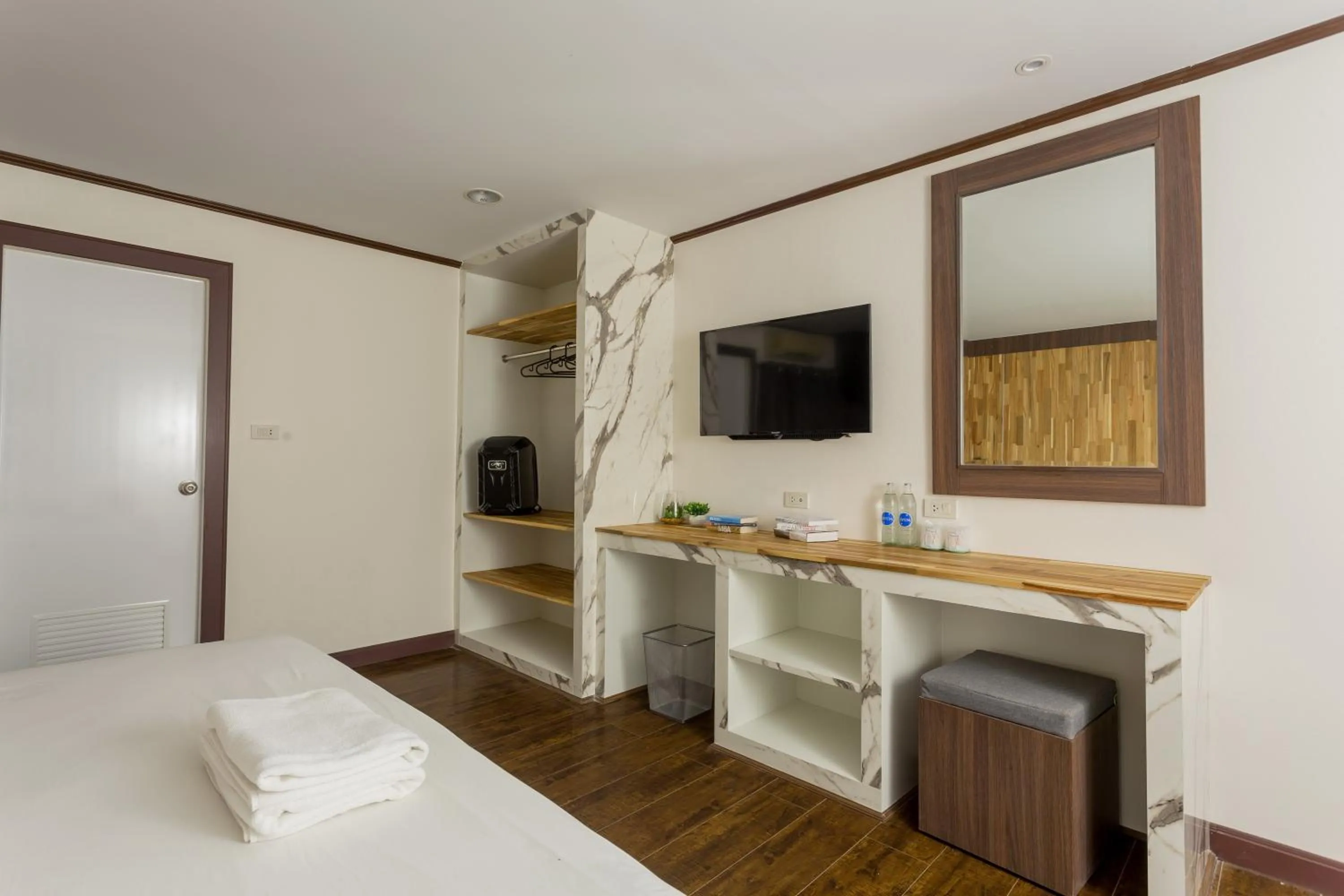 Bed in Phimai Paradise Boutique Hotel