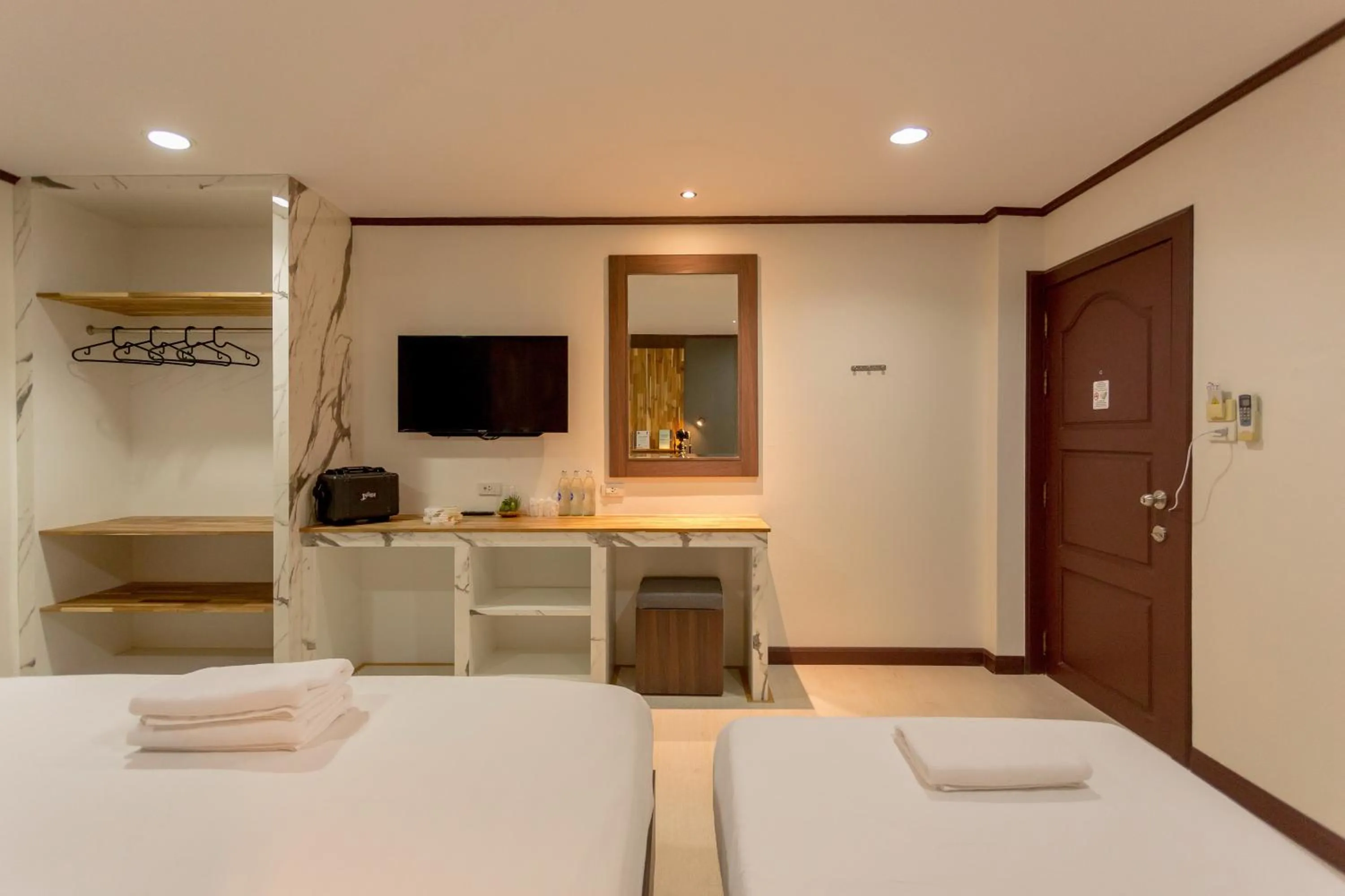 Bed in Phimai Paradise Boutique Hotel