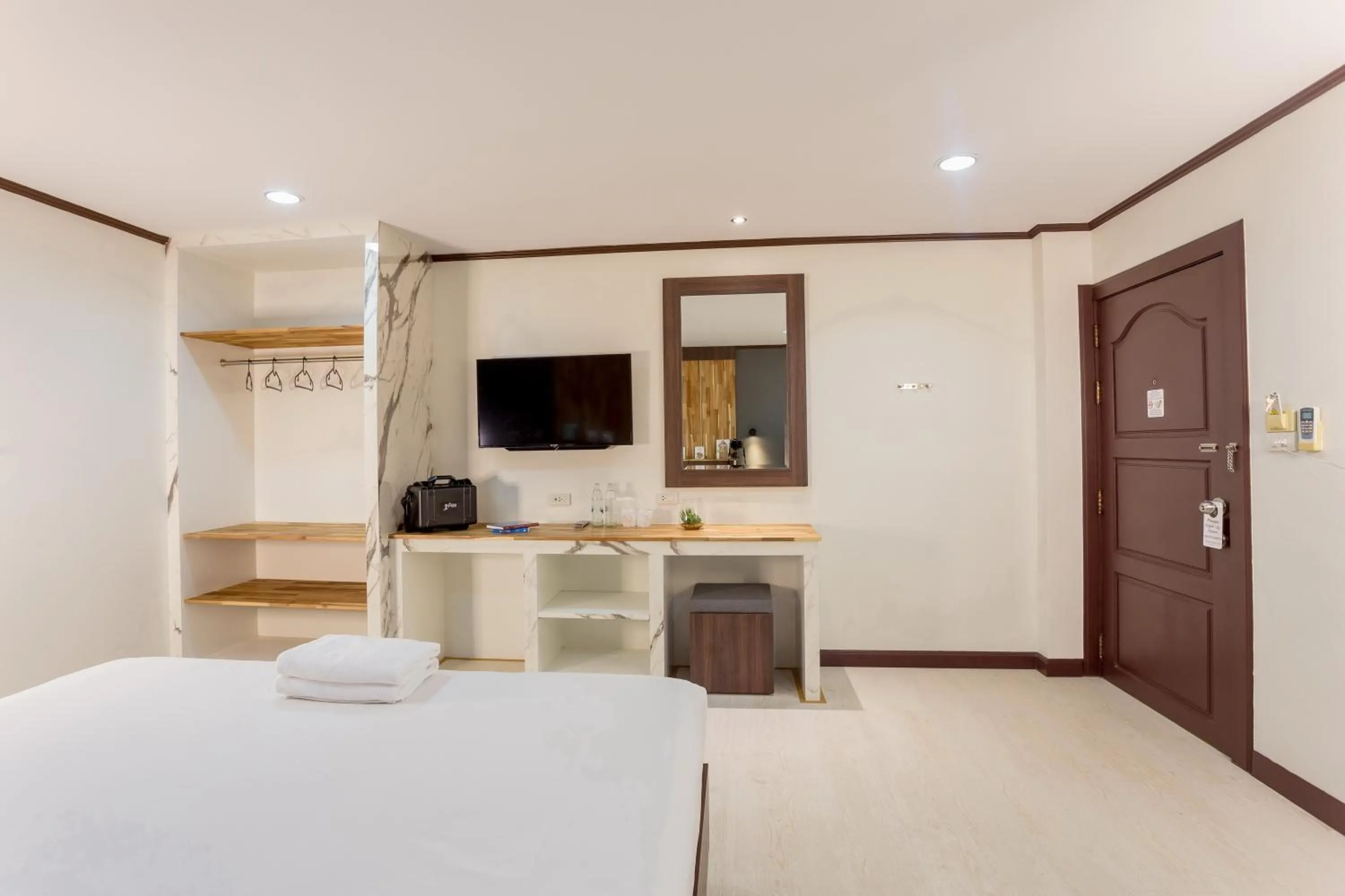 Bed in Phimai Paradise Boutique Hotel