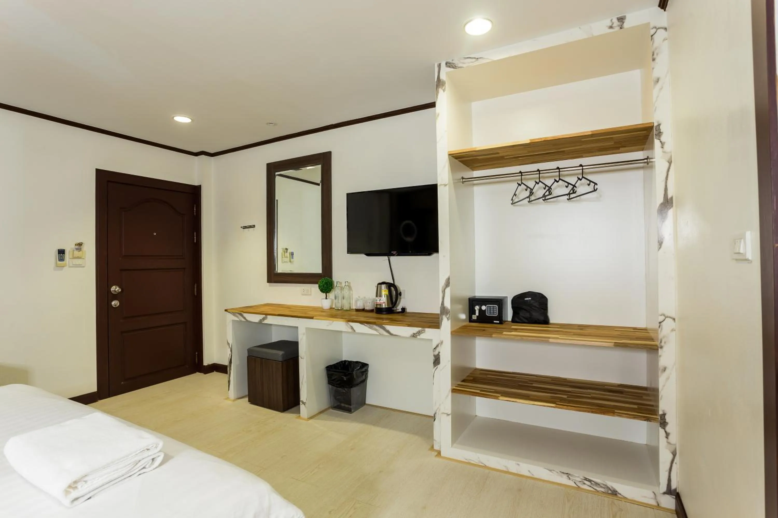 Bed in Phimai Paradise Boutique Hotel