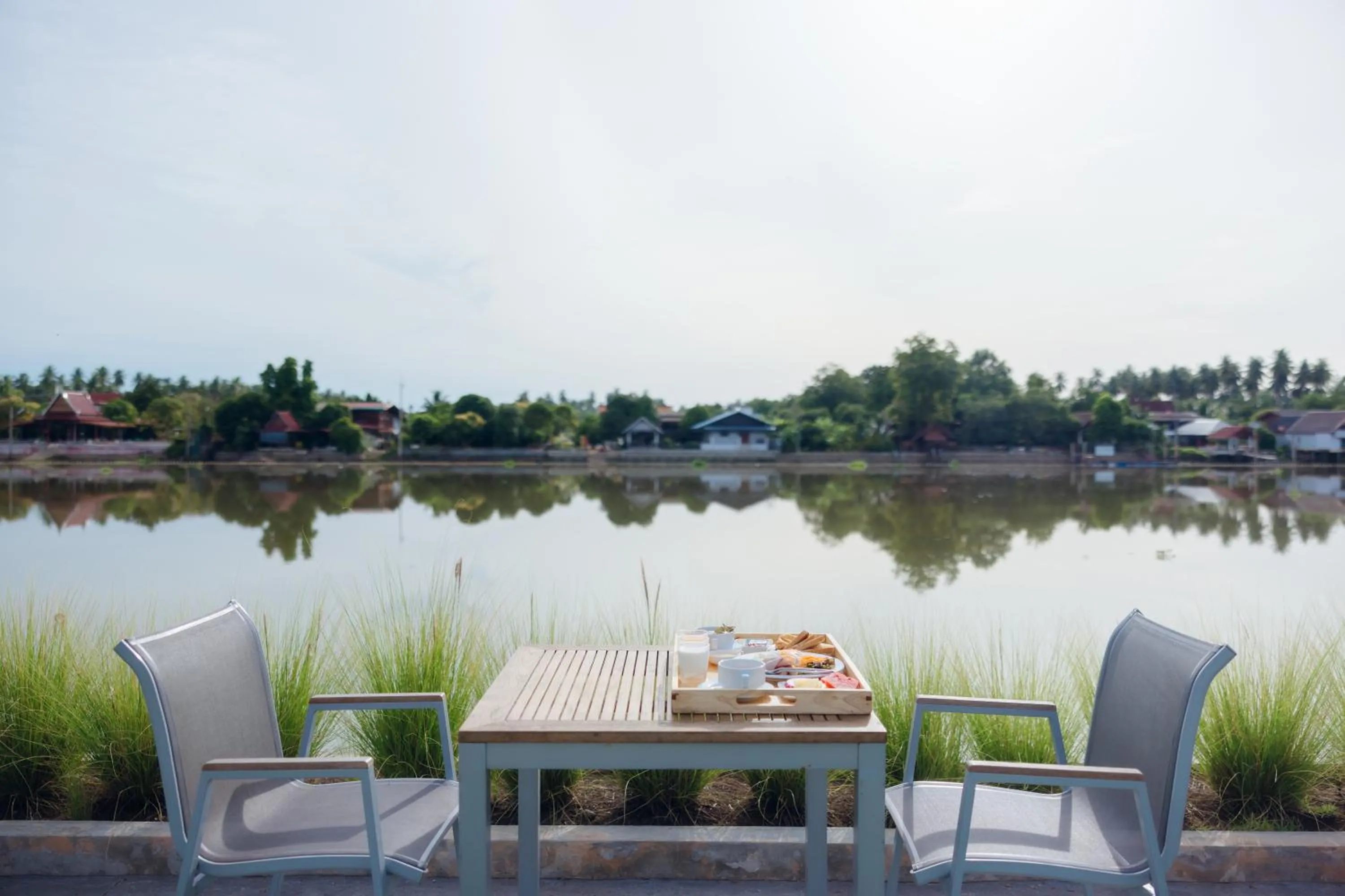 River view in Na Tree Tara Riverside Resort Amphawa Damnoensaduak
