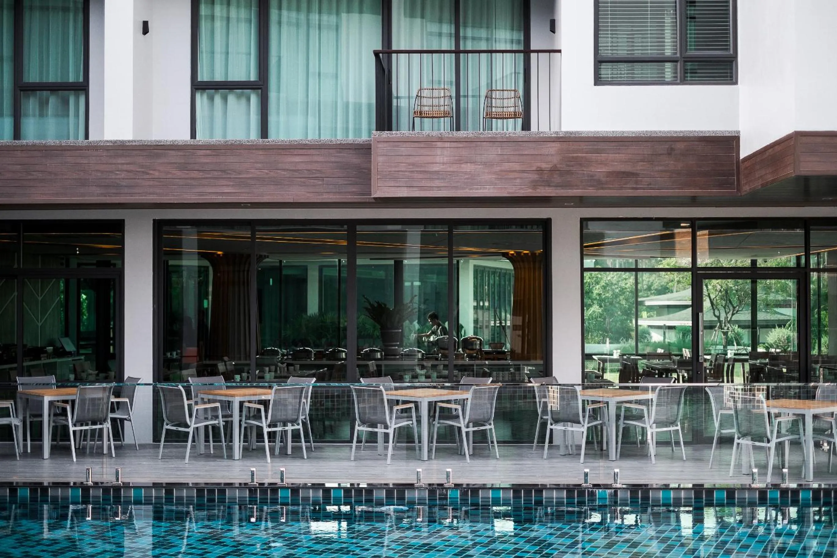 Patio in Na Tree Tara Riverside Resort Amphawa Damnoensaduak