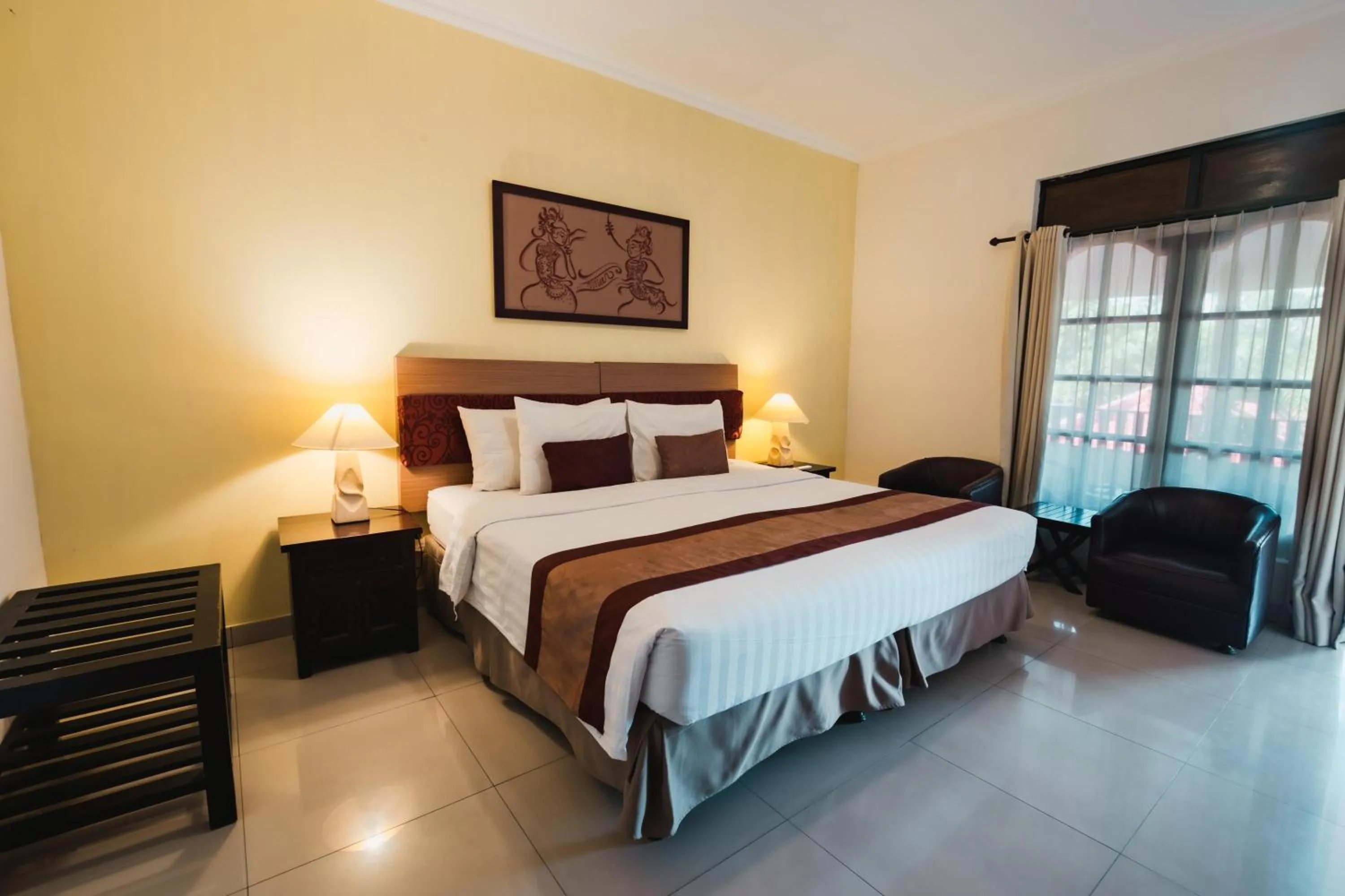 Bed in Sarinande Hotel