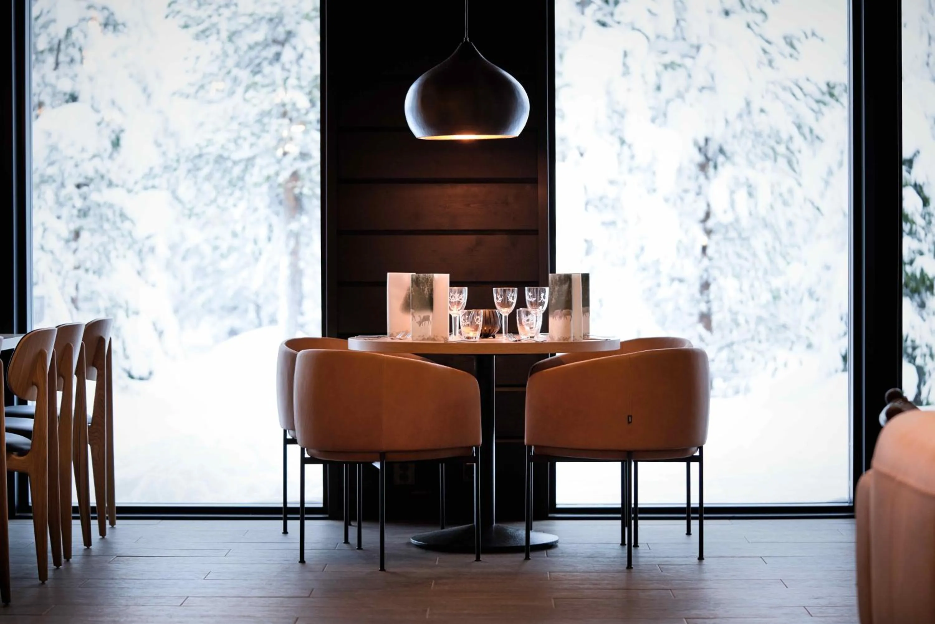 Dining area in Northern Lights Village Levi