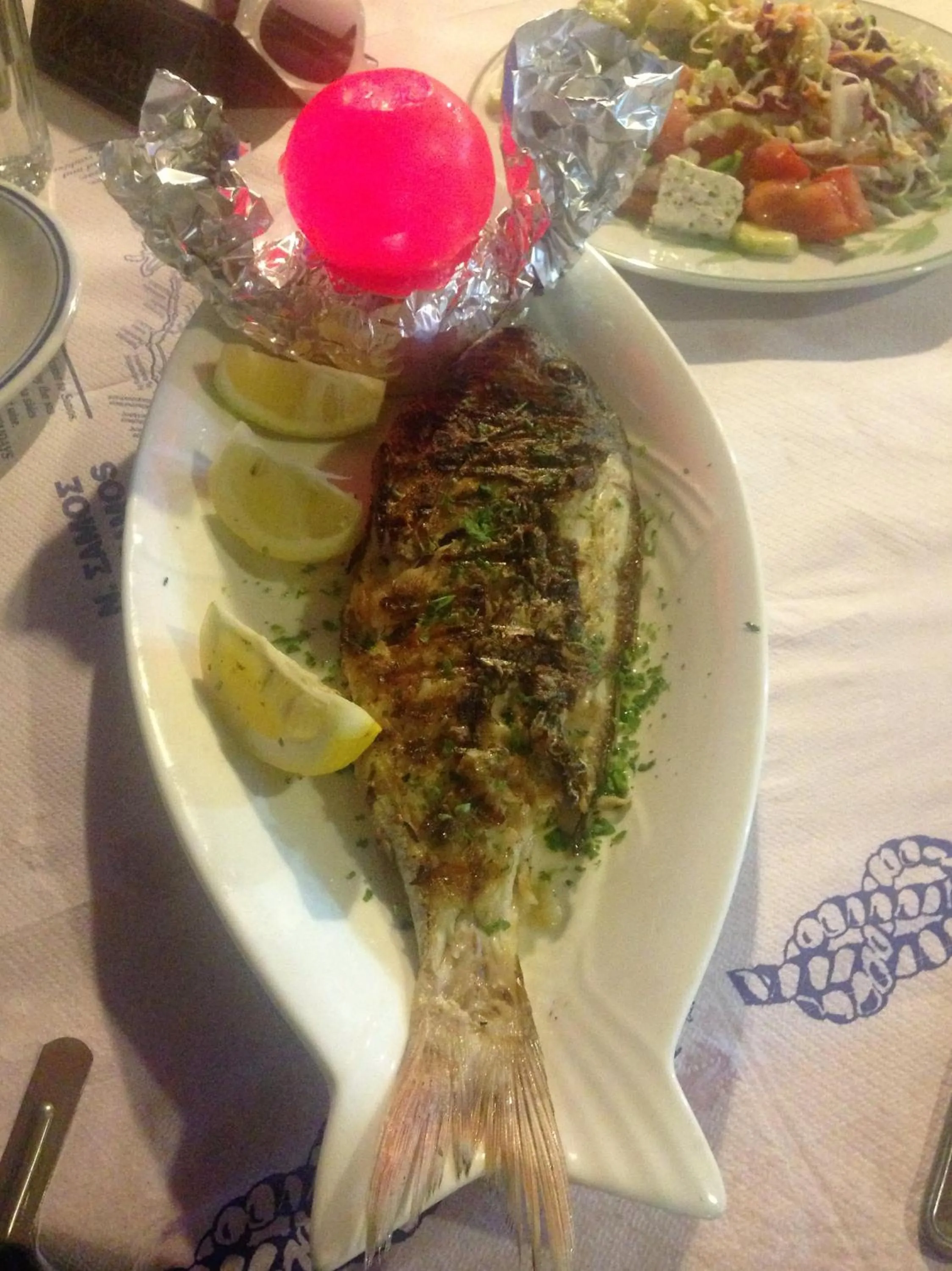 Dinner in Limnionas Bay Village Hotel