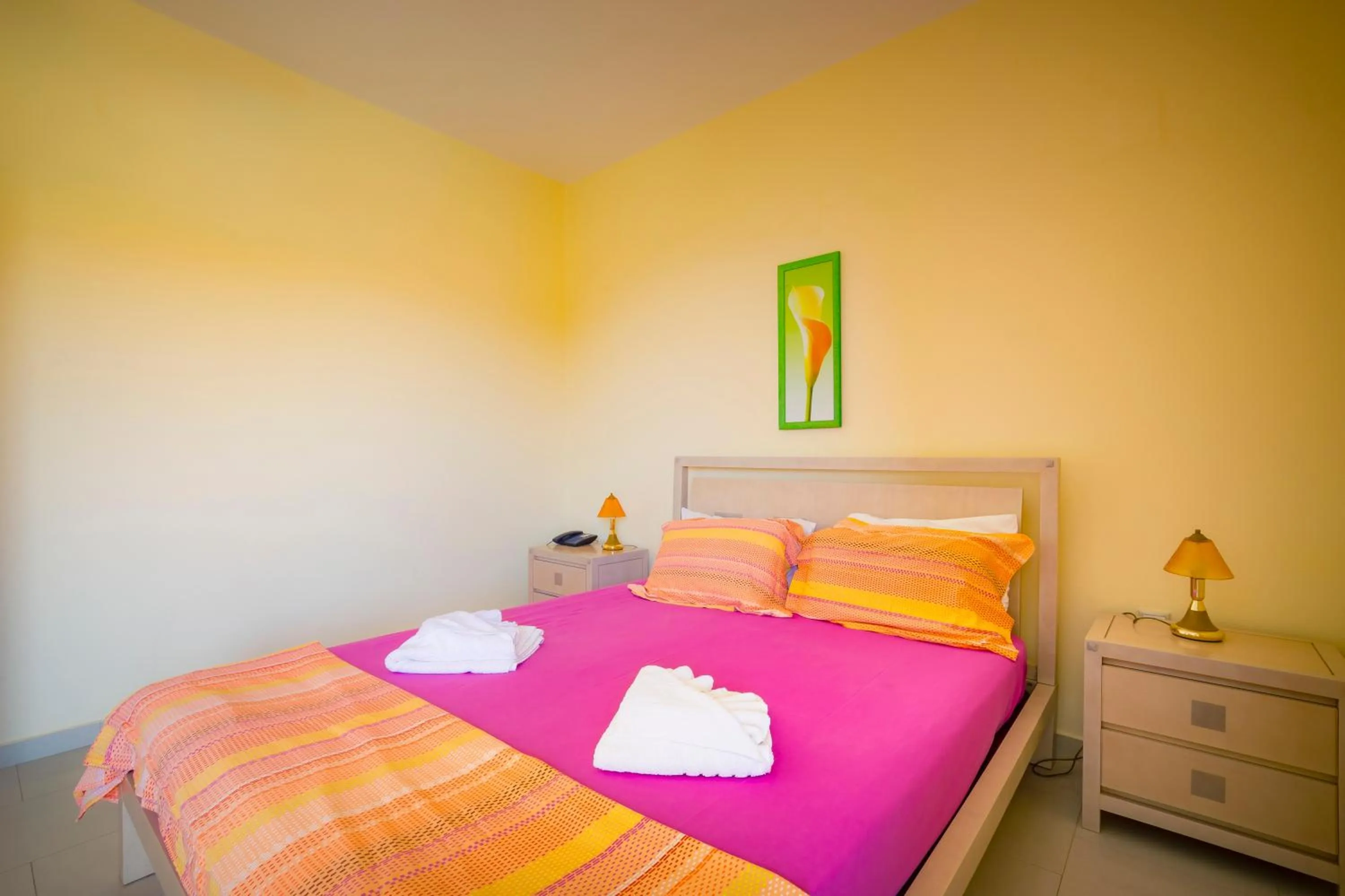 Bed in Limnionas Bay Village Hotel