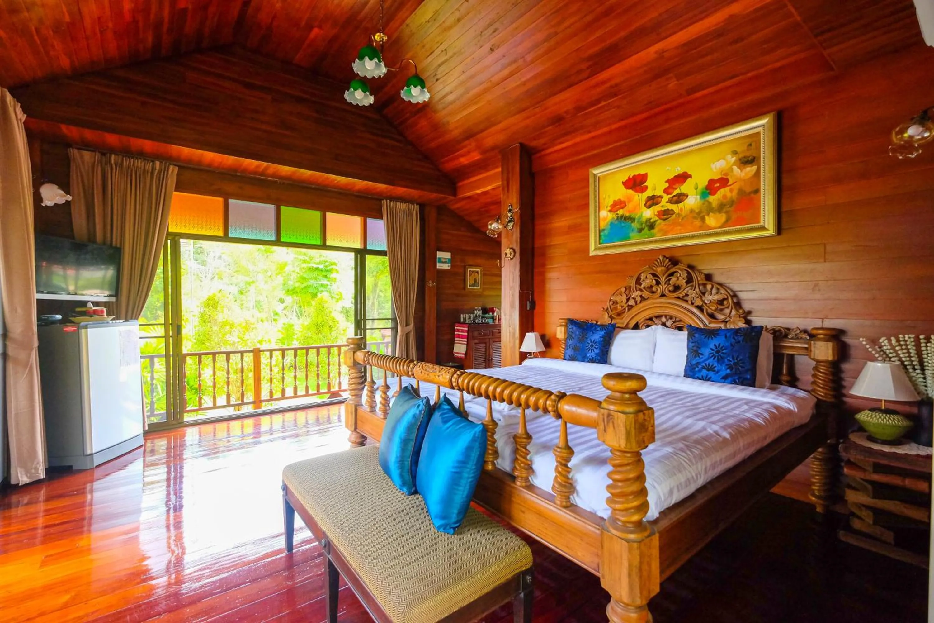 Bed in Rommai Villa Chiang Rai