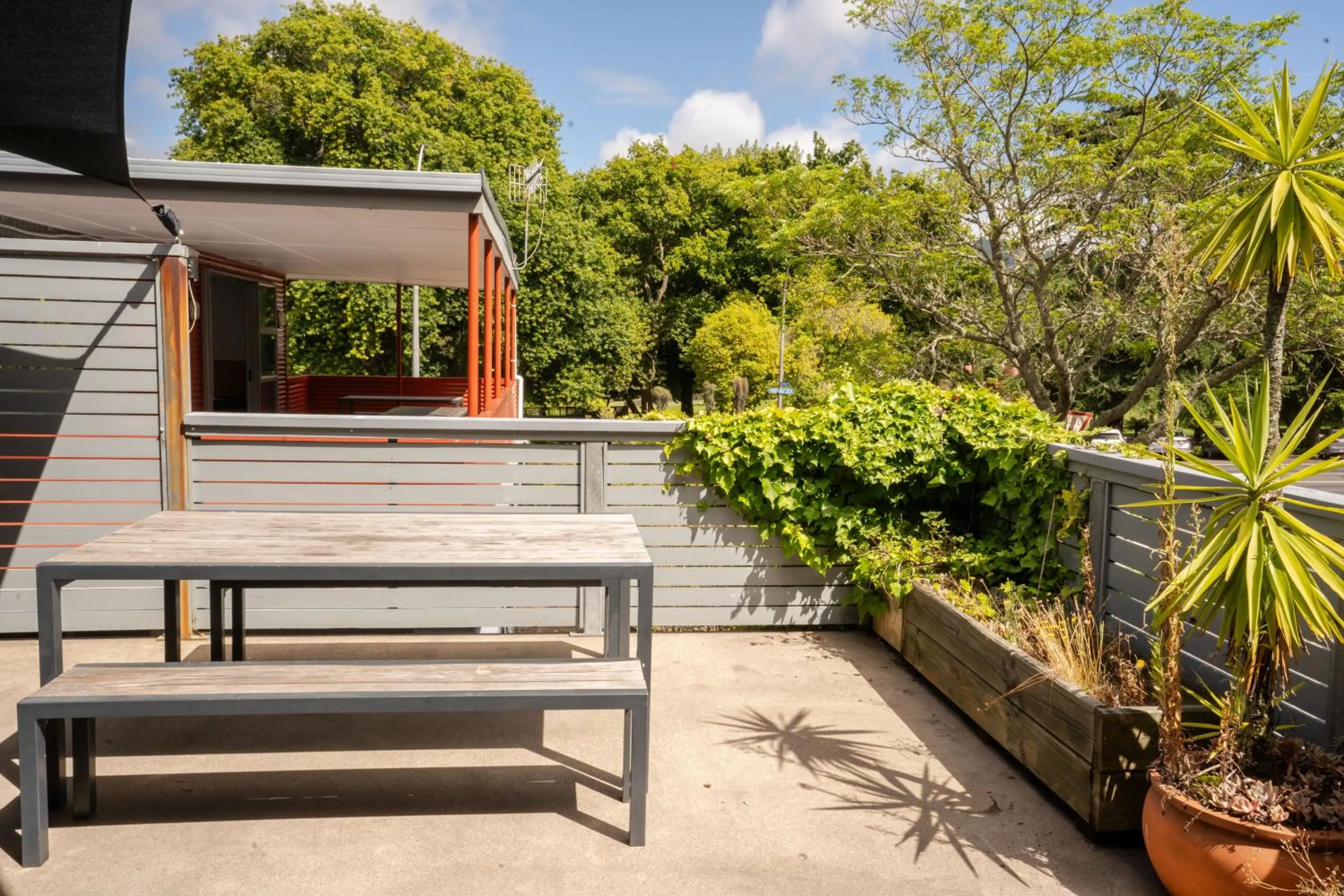 Patio in Haka House Rotorua