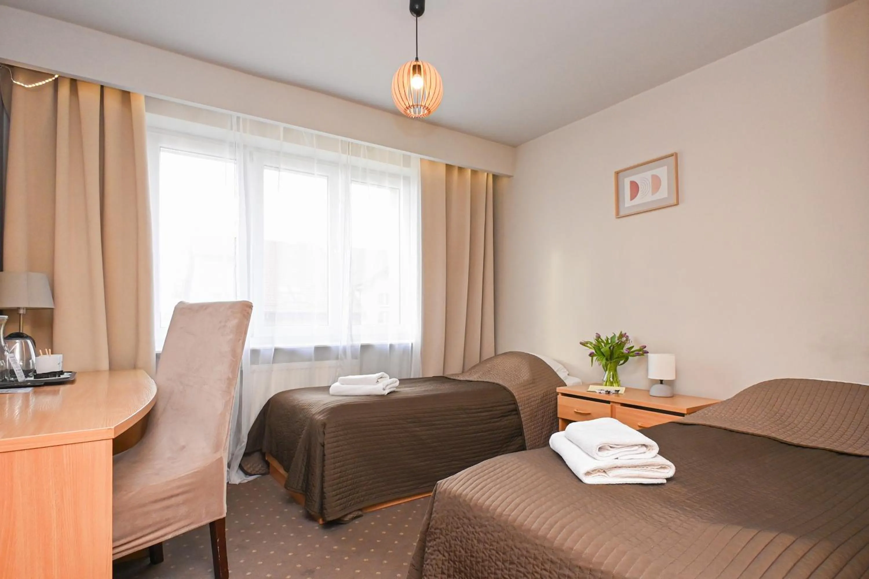 Bed in Hotel Dom Polonii