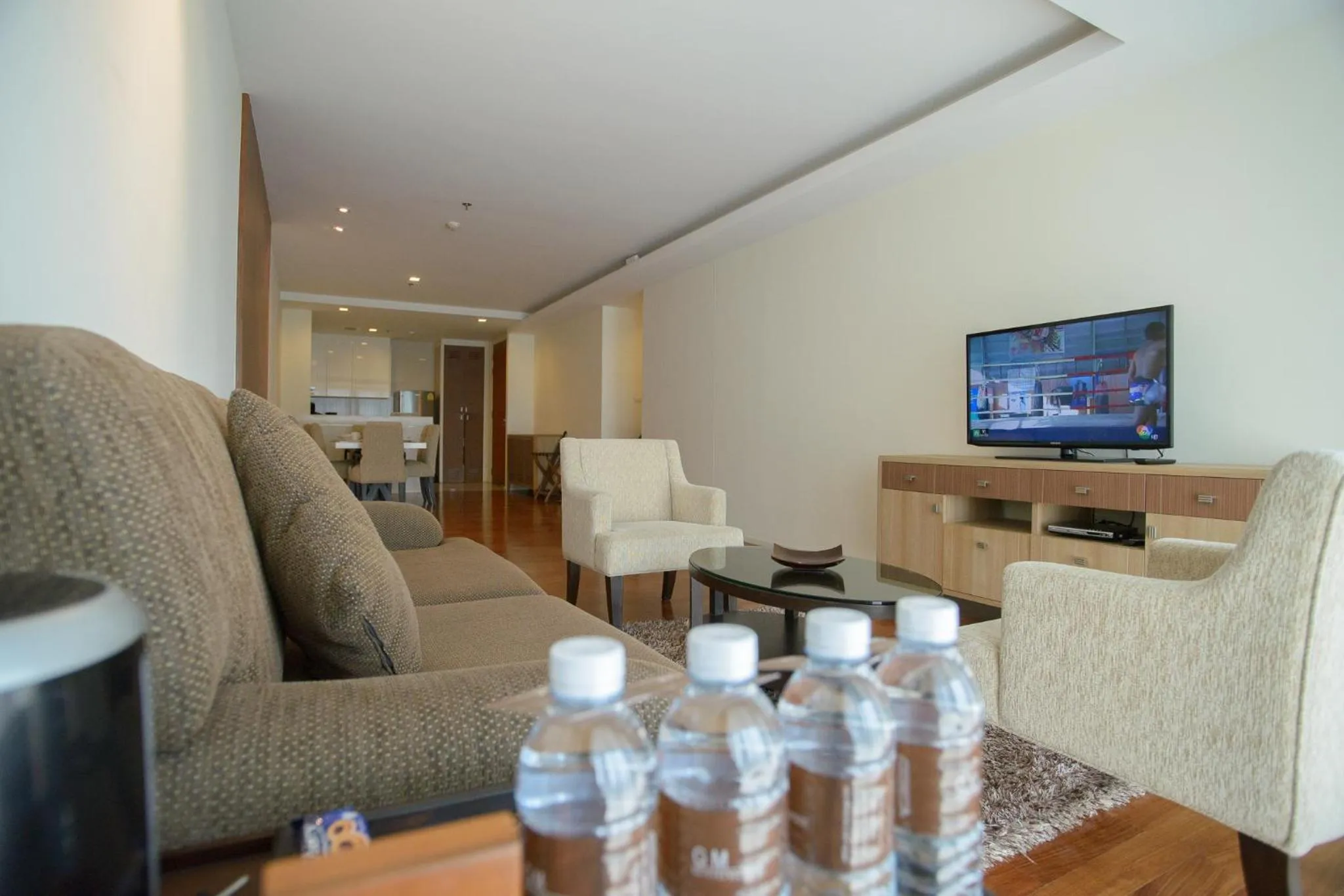 Communal lounge/ TV room in GM Serviced Apartment