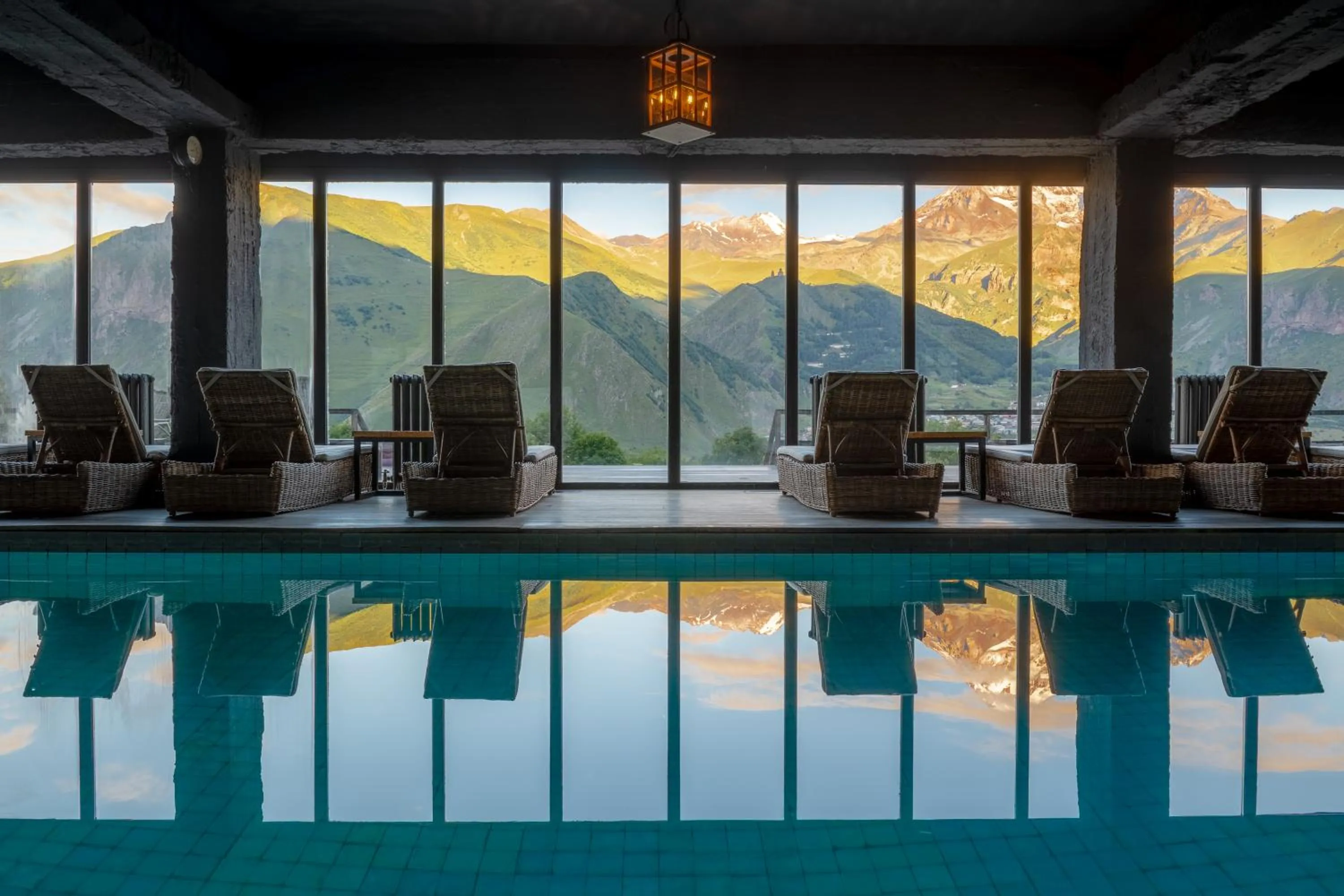 Swimming pool in Rooms Hotel Kazbegi