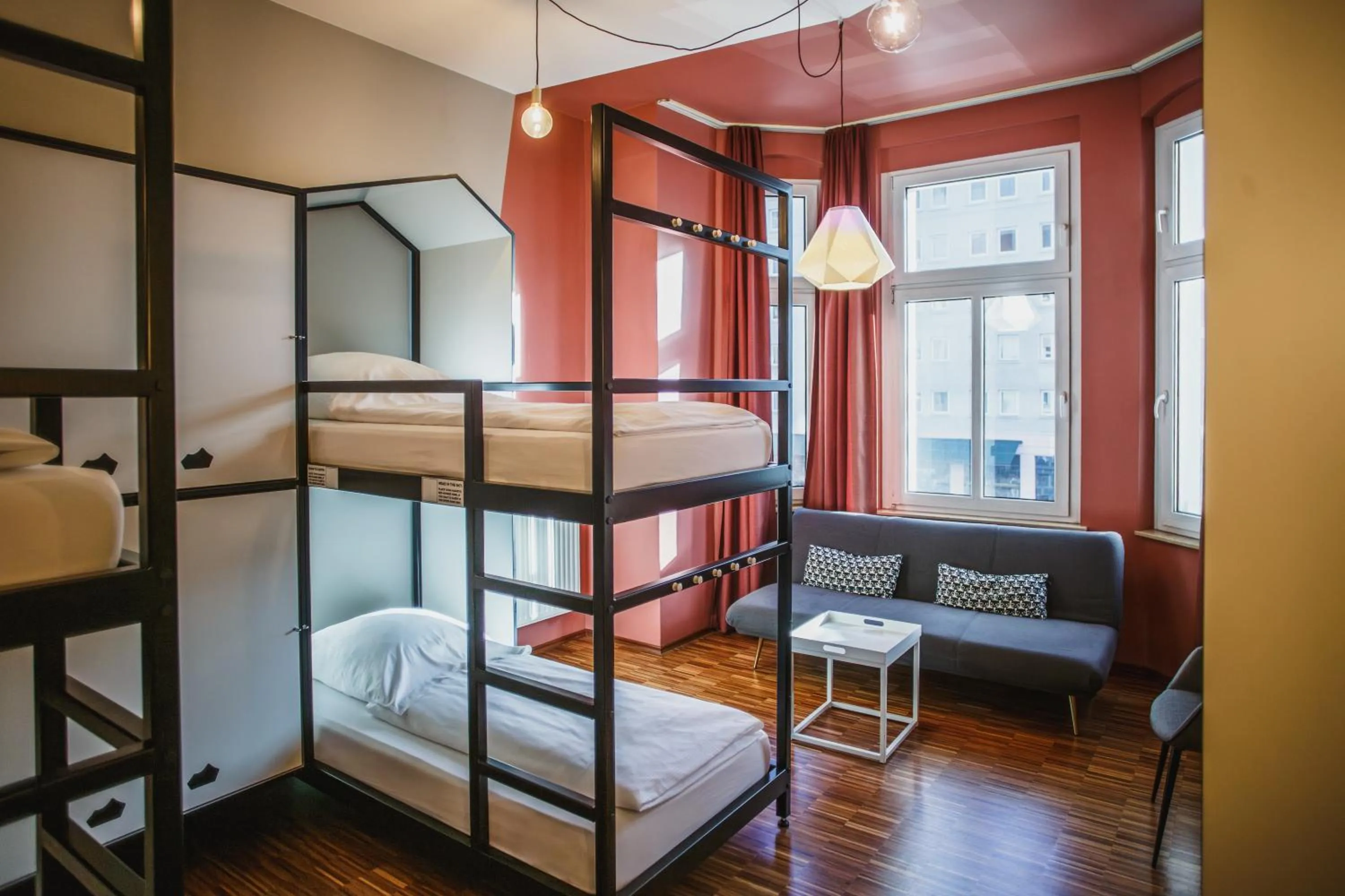 Seating area, Bed in The Circus Hostel