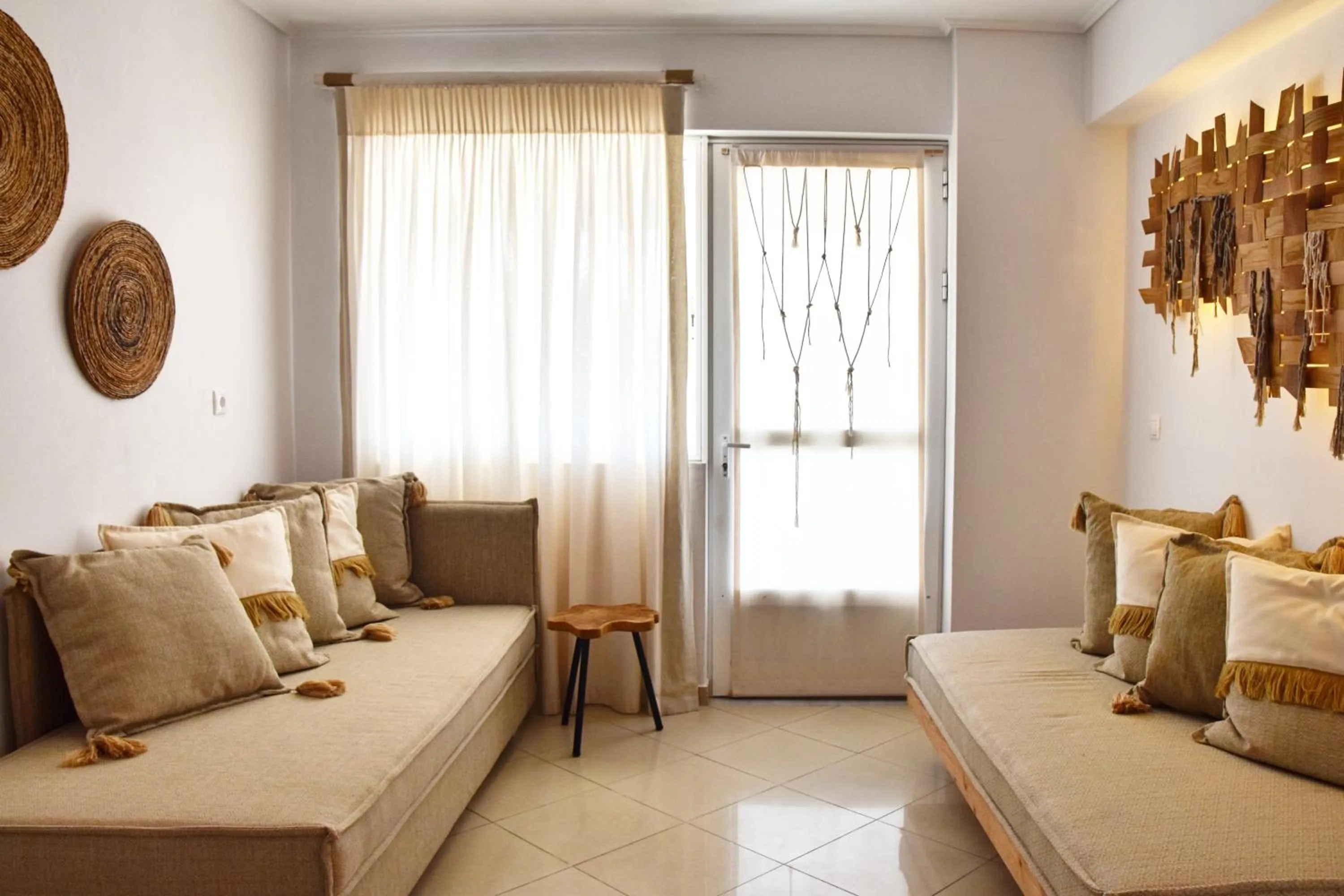 Living room in Angelos Design Suites